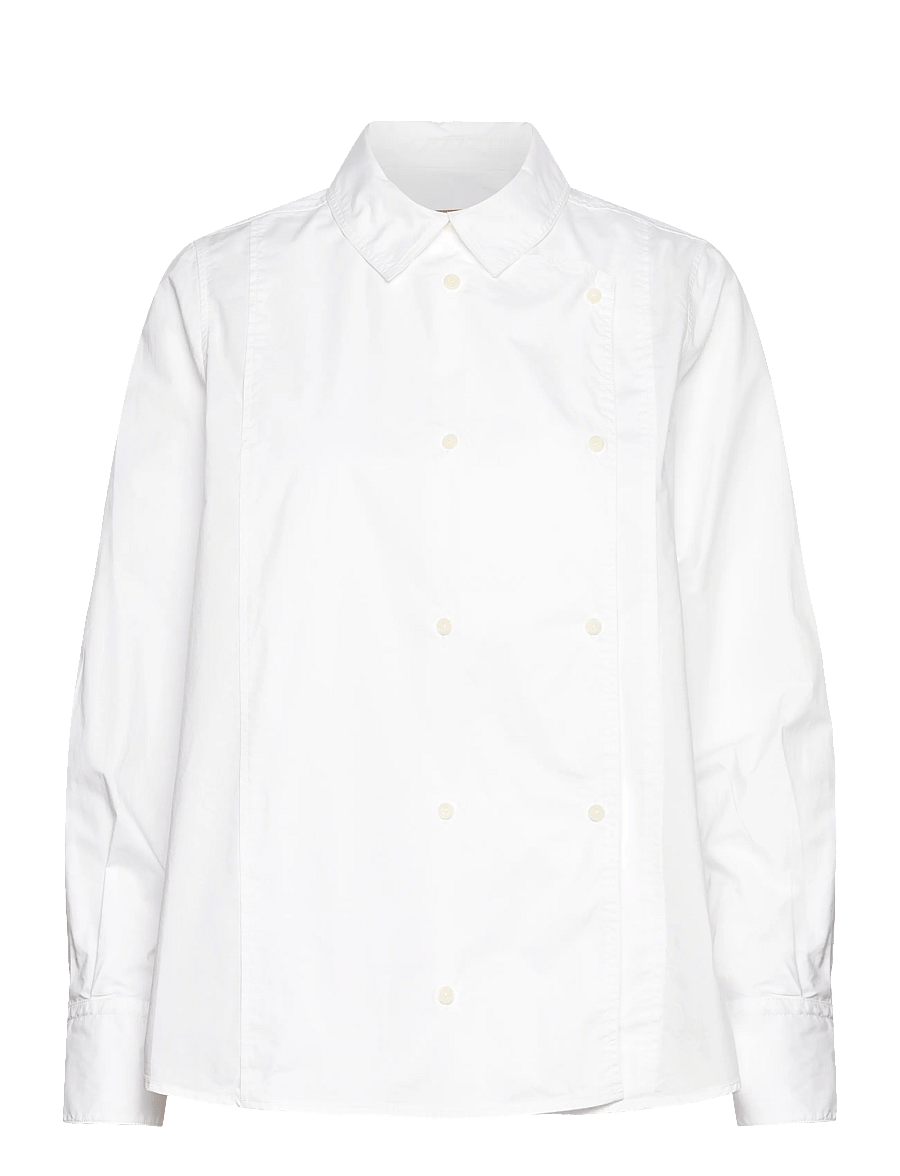 Rue de Tokyo - SPARROW GARMENT DYED POPLIN - långärmade skjortor - white - 0
