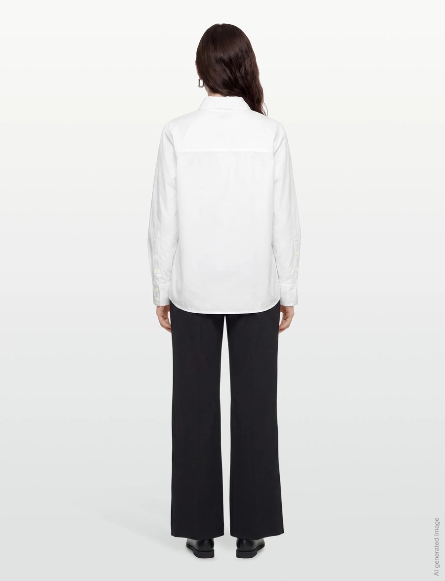 Rue de Tokyo - SPARROW GARMENT DYED POPLIN - langärmlige hemden - white - 5