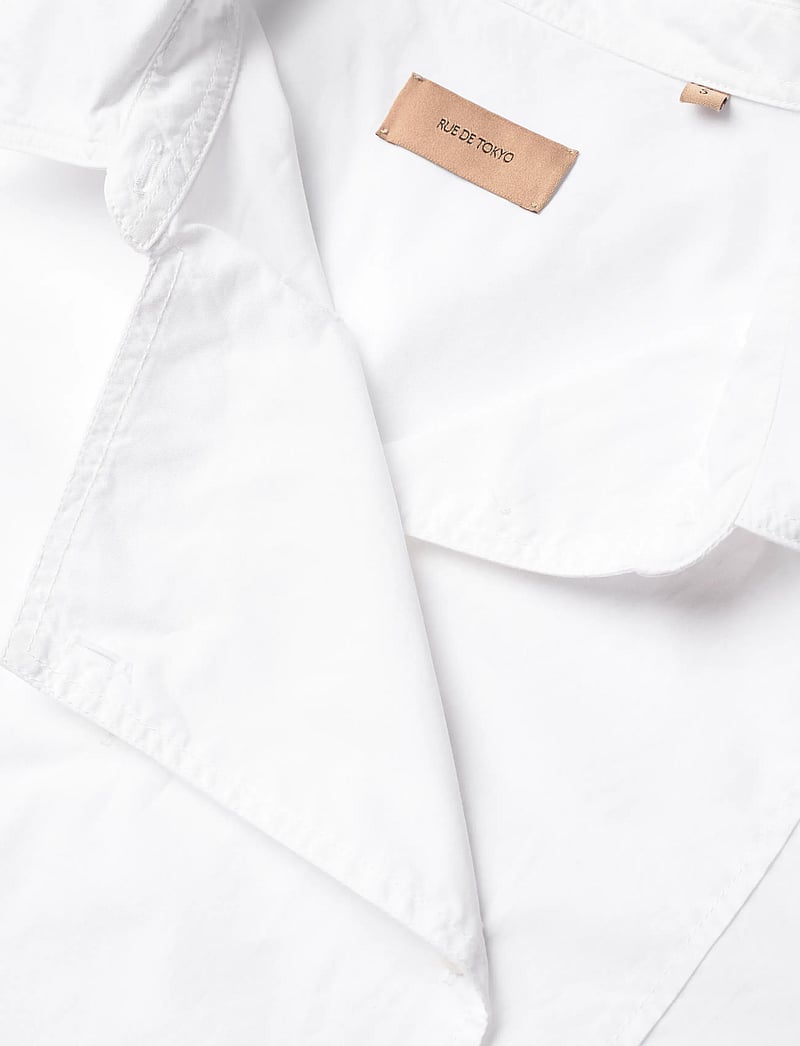 Rue de Tokyo - SPARROW GARMENT DYED POPLIN - langärmlige hemden - white - 3
