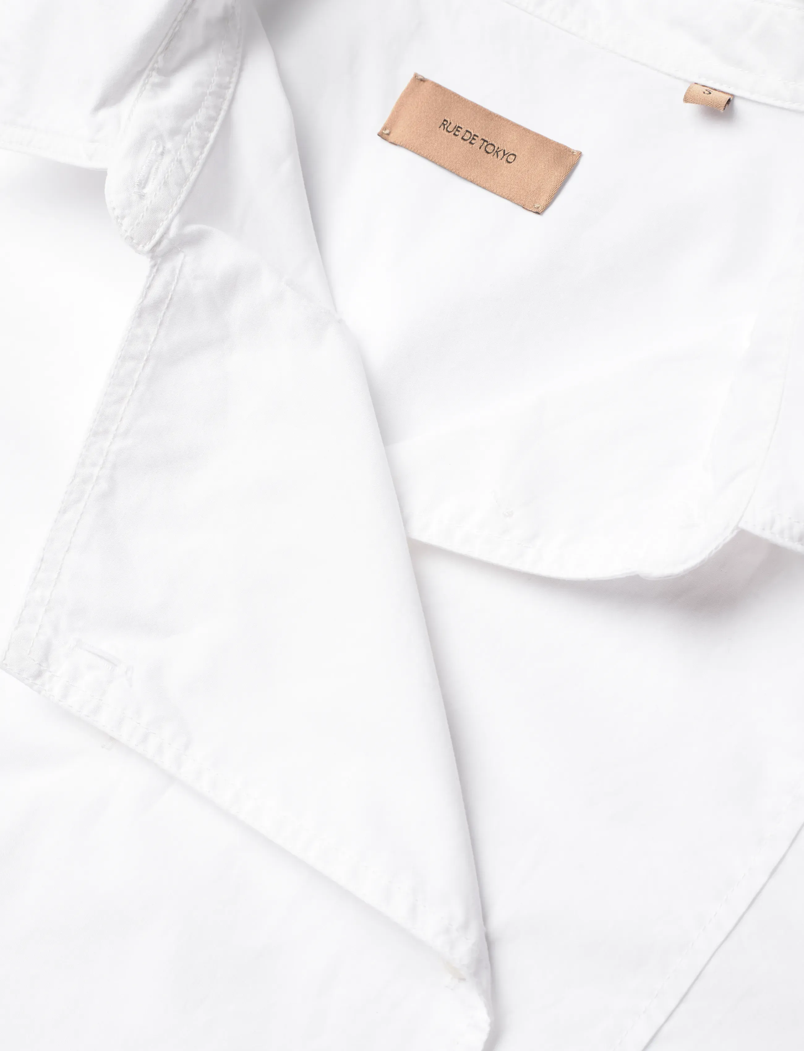 Rue de Tokyo - SPARROW GARMENT DYED POPLIN - long-sleeved shirts - white - 3