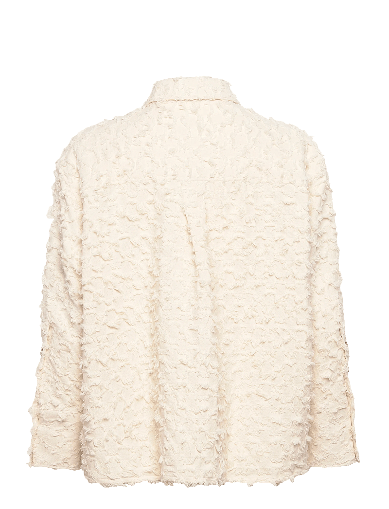 Rue de Tokyo - SEKE TWILL FIL DE COUPE - krekli ar garām piedurknēm - raw white - 1