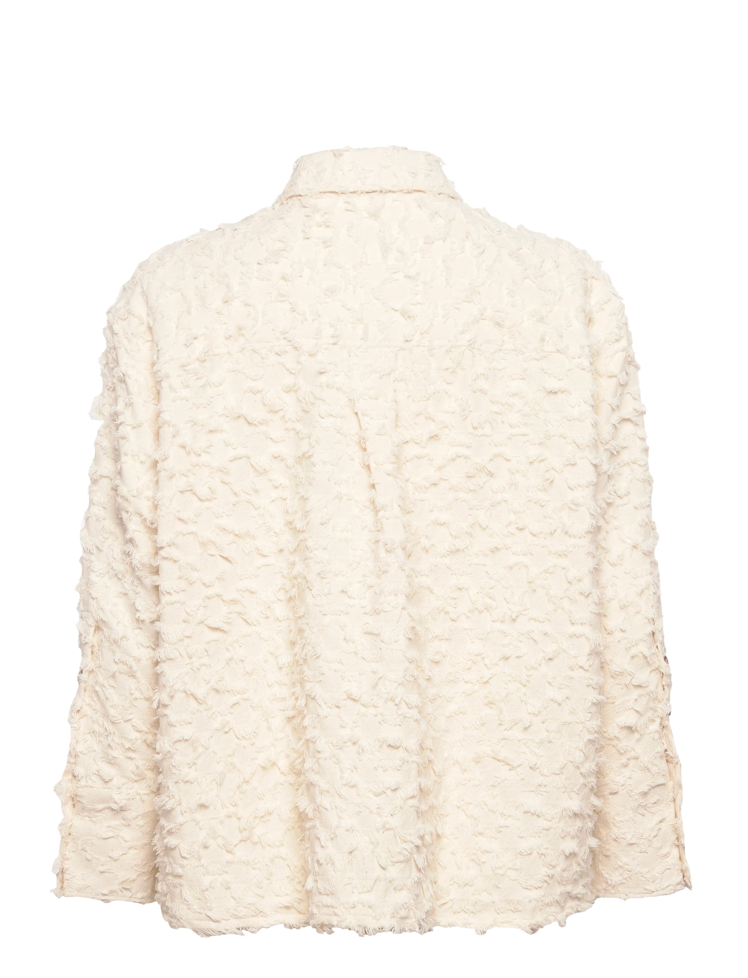 Rue de Tokyo - SEKE TWILL FIL DE COUPE - langärmlige hemden - raw white - 1