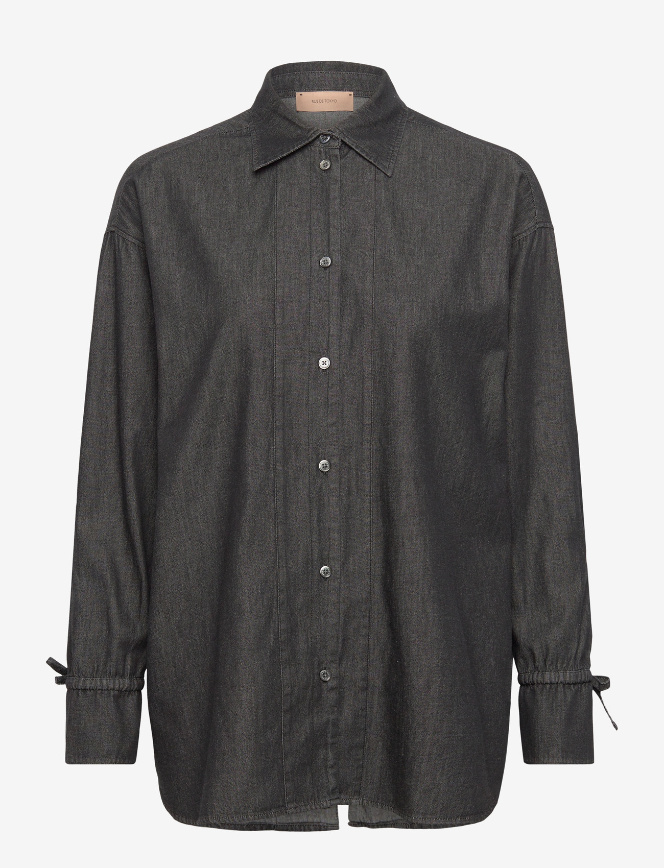 Rue de Tokyo - SIGGA LIGHT DENIM - pikkade varrukatega särgid - washed black denim - 0