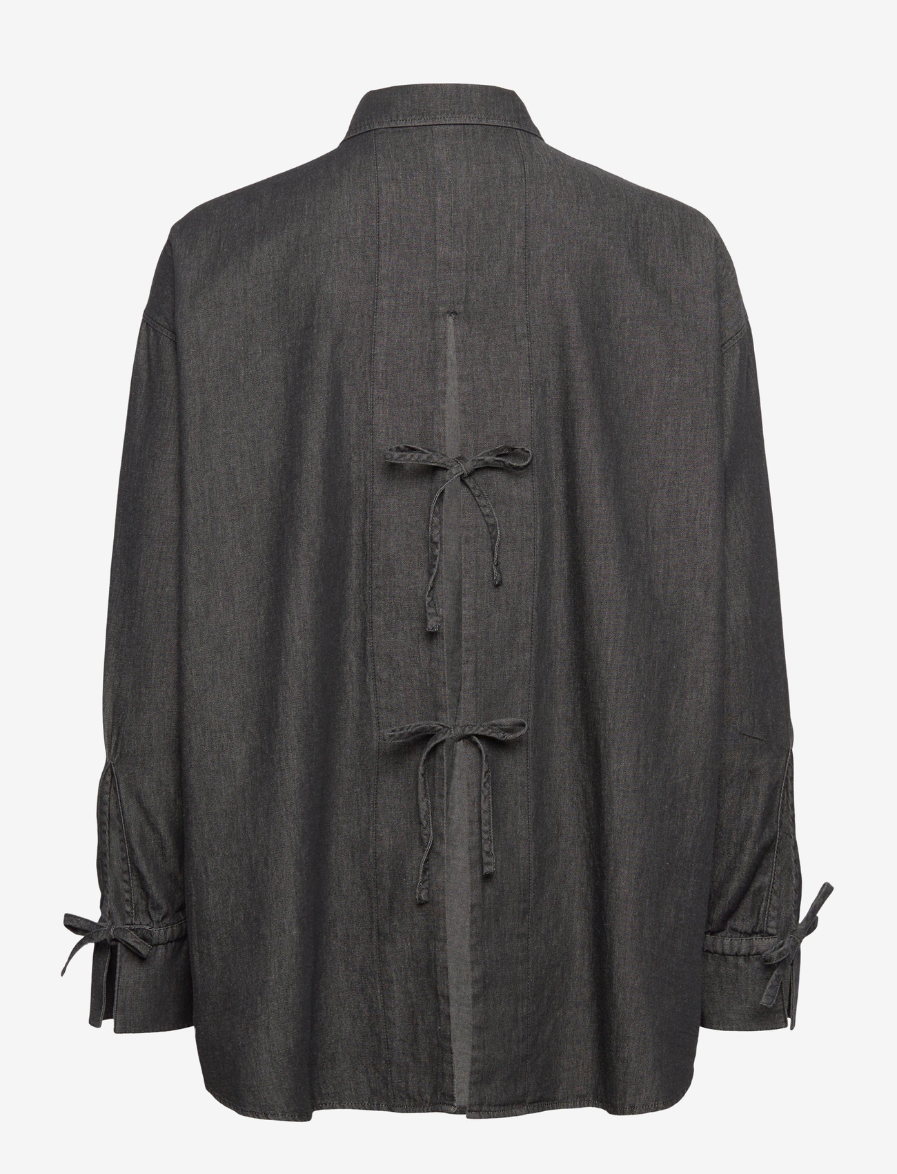 Rue de Tokyo - SIGGA LIGHT DENIM - pikkade varrukatega särgid - washed black denim - 1