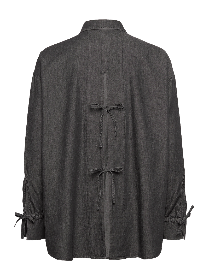 Rue de Tokyo - SIGGA LIGHT DENIM - pikkade varrukatega särgid - washed black denim - 1