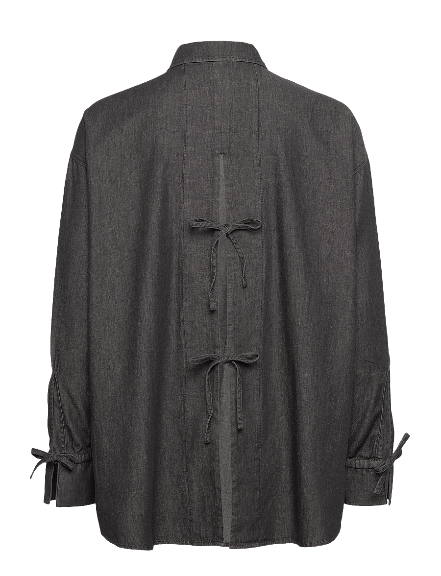 Rue de Tokyo - SIGGA LIGHT DENIM - långärmade skjortor - washed black denim - 1