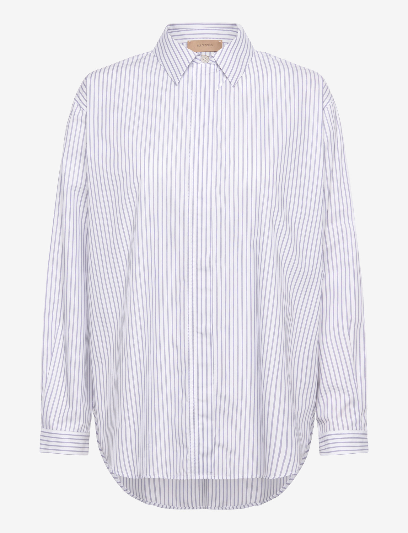 Rue de Tokyo - SHELBY STRIPED SHIRTING - jeansskjortor - navy triple stripe - 0