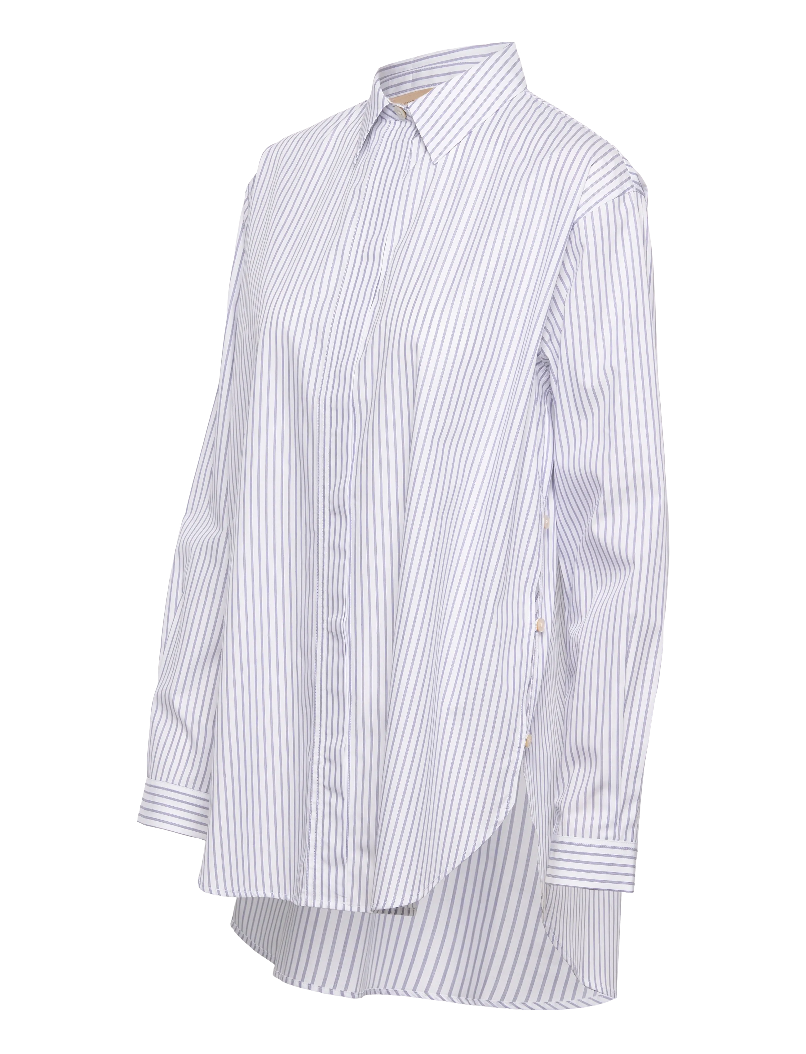 Rue de Tokyo - SHELBY STRIPED SHIRTING - langærmede skjorter - navy triple stripe - 4