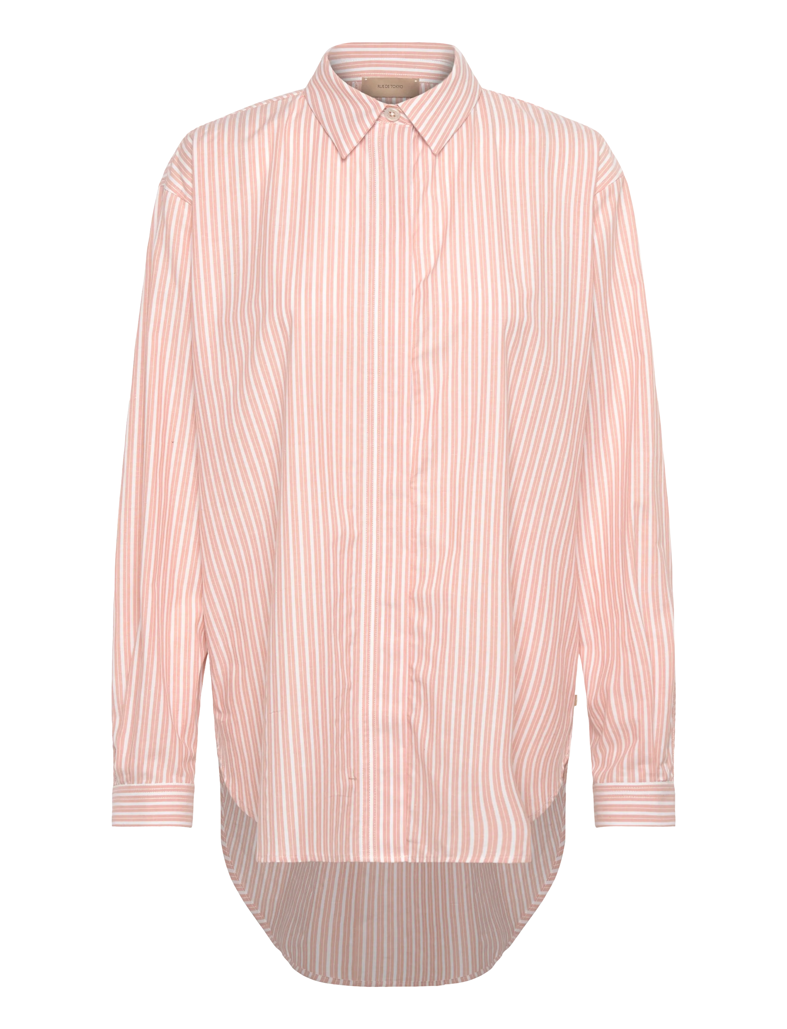 Rue de Tokyo SHELBY STRIPED SHIRTING - Officewear - WHITE APRICOT STRIPE / orange