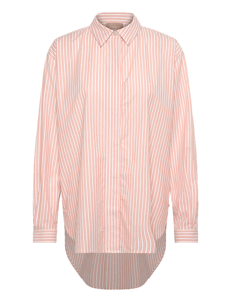 Rue de Tokyo - SHELBY STRIPED SHIRTING - denimskjorter - white apricot stripe - 0