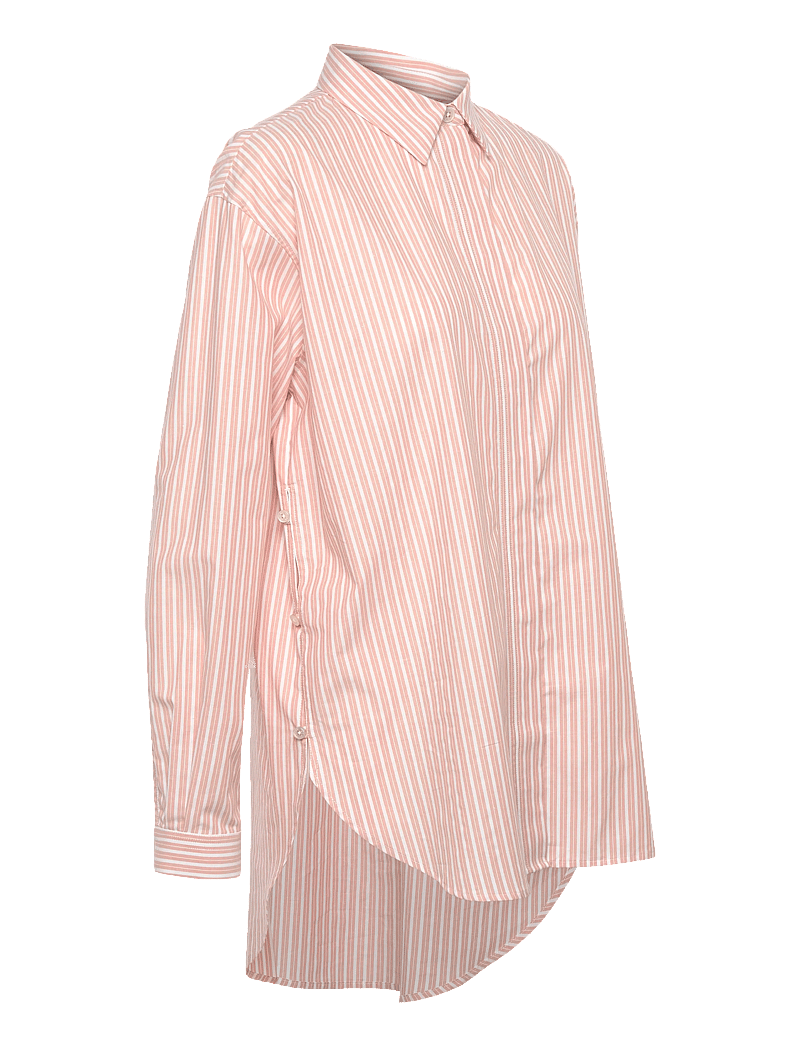 Rue de Tokyo - SHELBY STRIPED SHIRTING - denimskjorter - white apricot stripe - 2