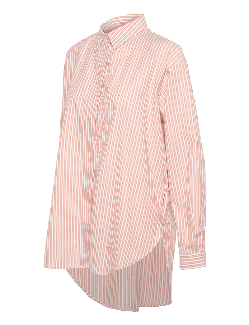 Rue de Tokyo - SHELBY STRIPED SHIRTING - denimskjorter - white apricot stripe - 3