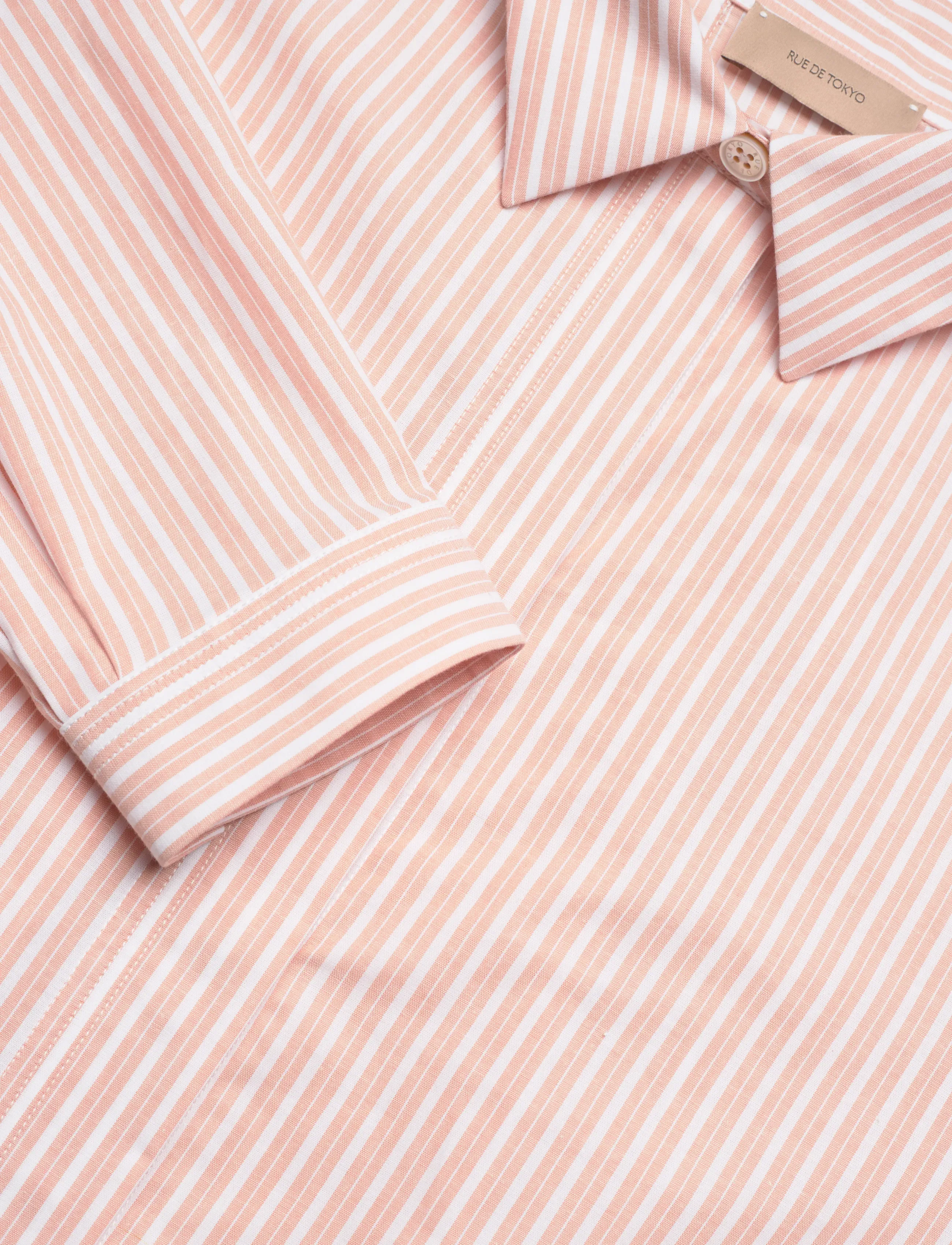 Rue de Tokyo - SHELBY STRIPED SHIRTING - jeanshemden - white apricot stripe - 4