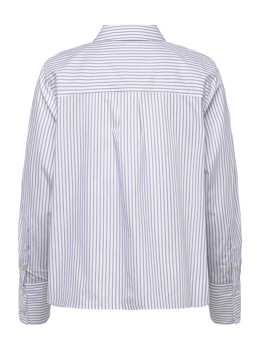 Rue de Tokyo - SYLINA STRIPED SHIRTING - langärmlige hemden - navy triple stripe - 1