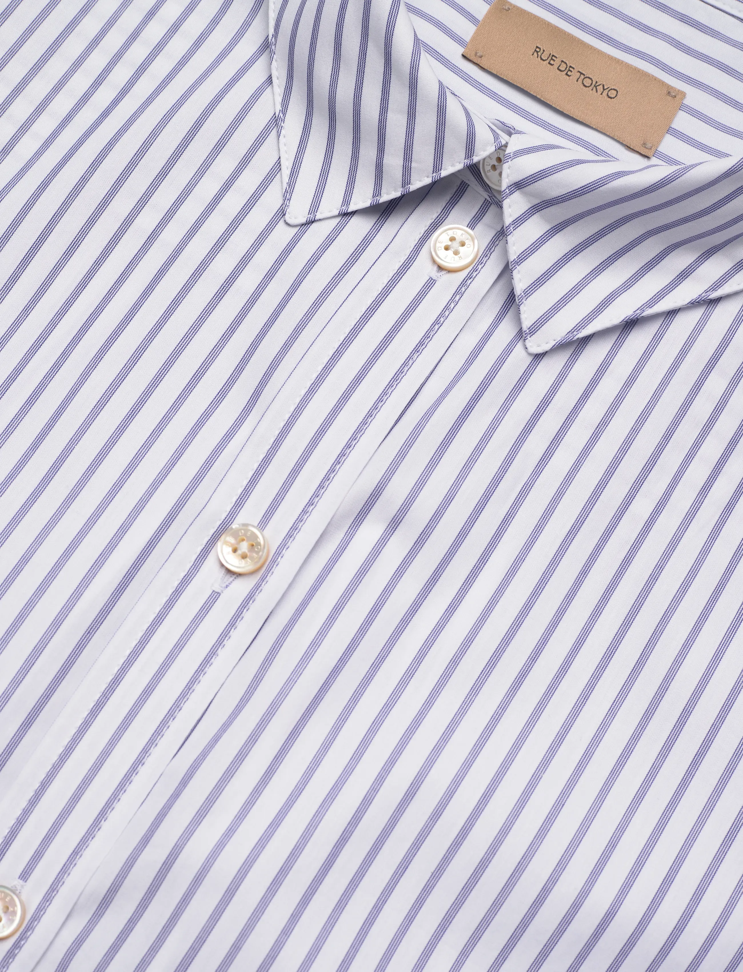 Rue de Tokyo - SYLINA STRIPED SHIRTING - langärmlige hemden - navy triple stripe - 2