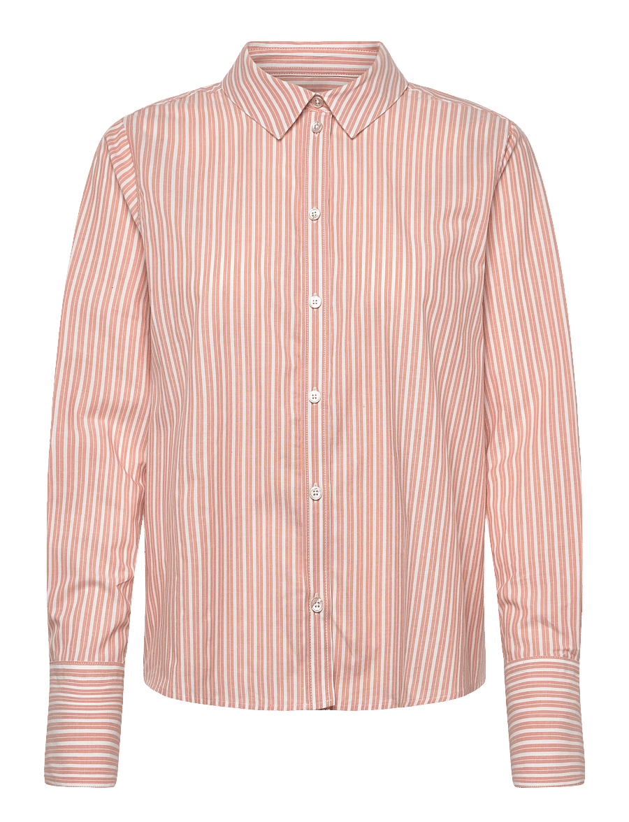 Rue de Tokyo - SYLINA STRIPED SHIRTING - chemises à manches longues - white apricot stripe - 0