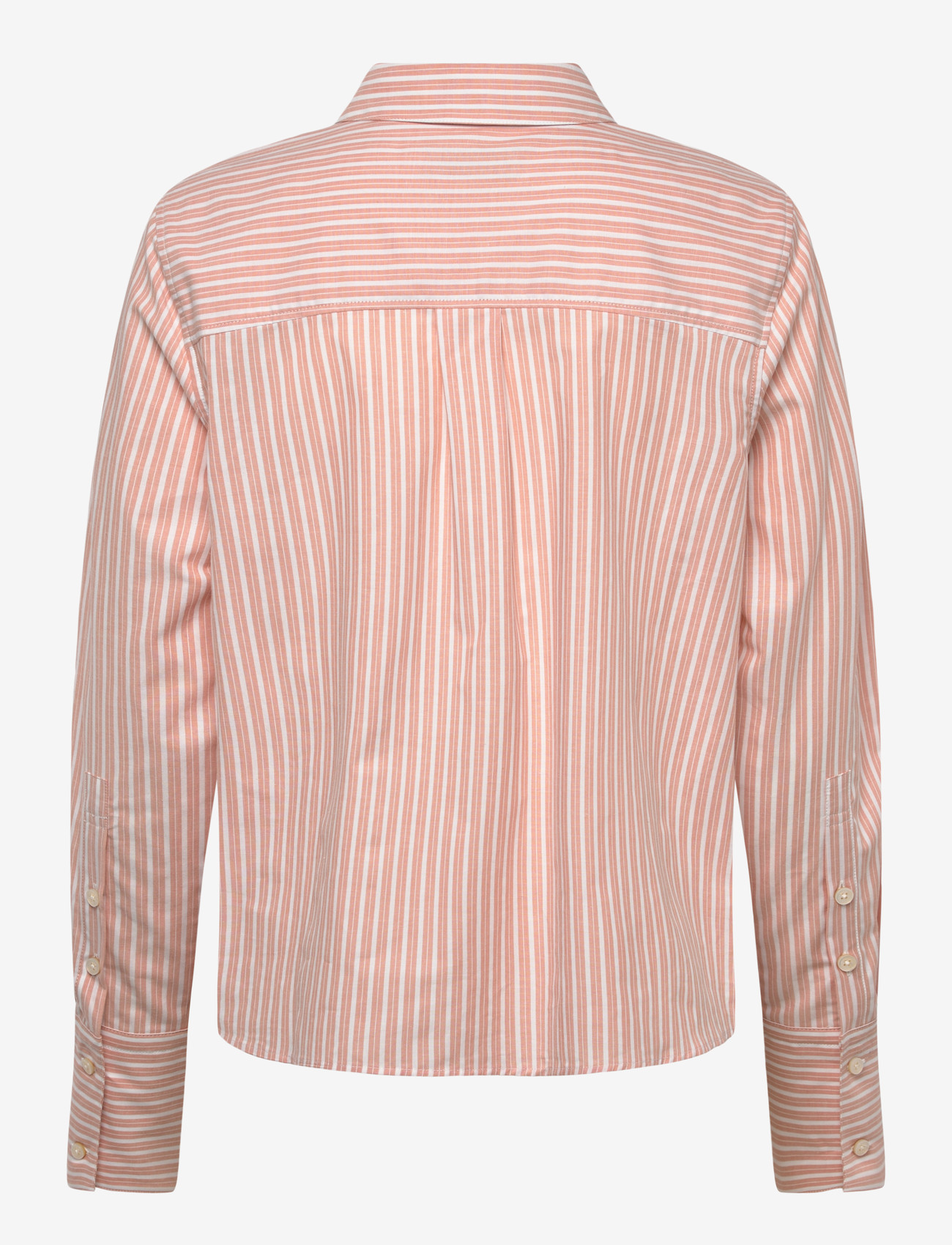 Rue de Tokyo - SYLINA STRIPED SHIRTING - long-sleeved shirts - white apricot stripe - 1