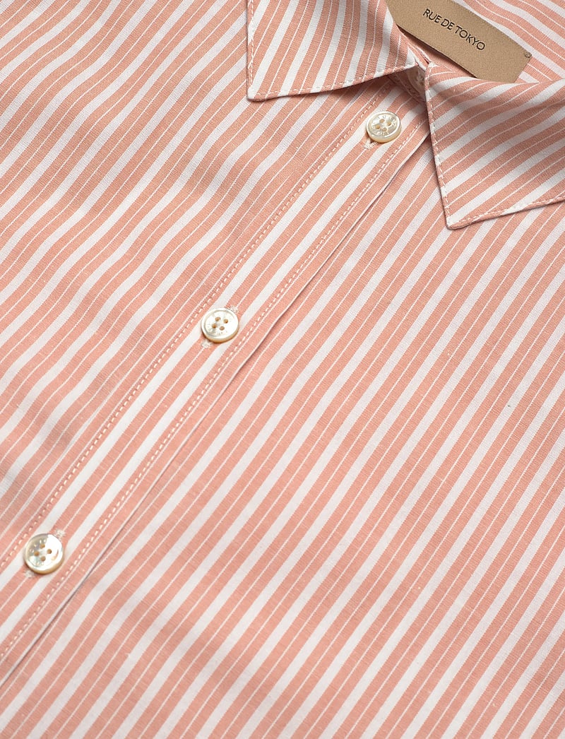 Rue de Tokyo - SYLINA STRIPED SHIRTING - long-sleeved shirts - white apricot stripe - 2