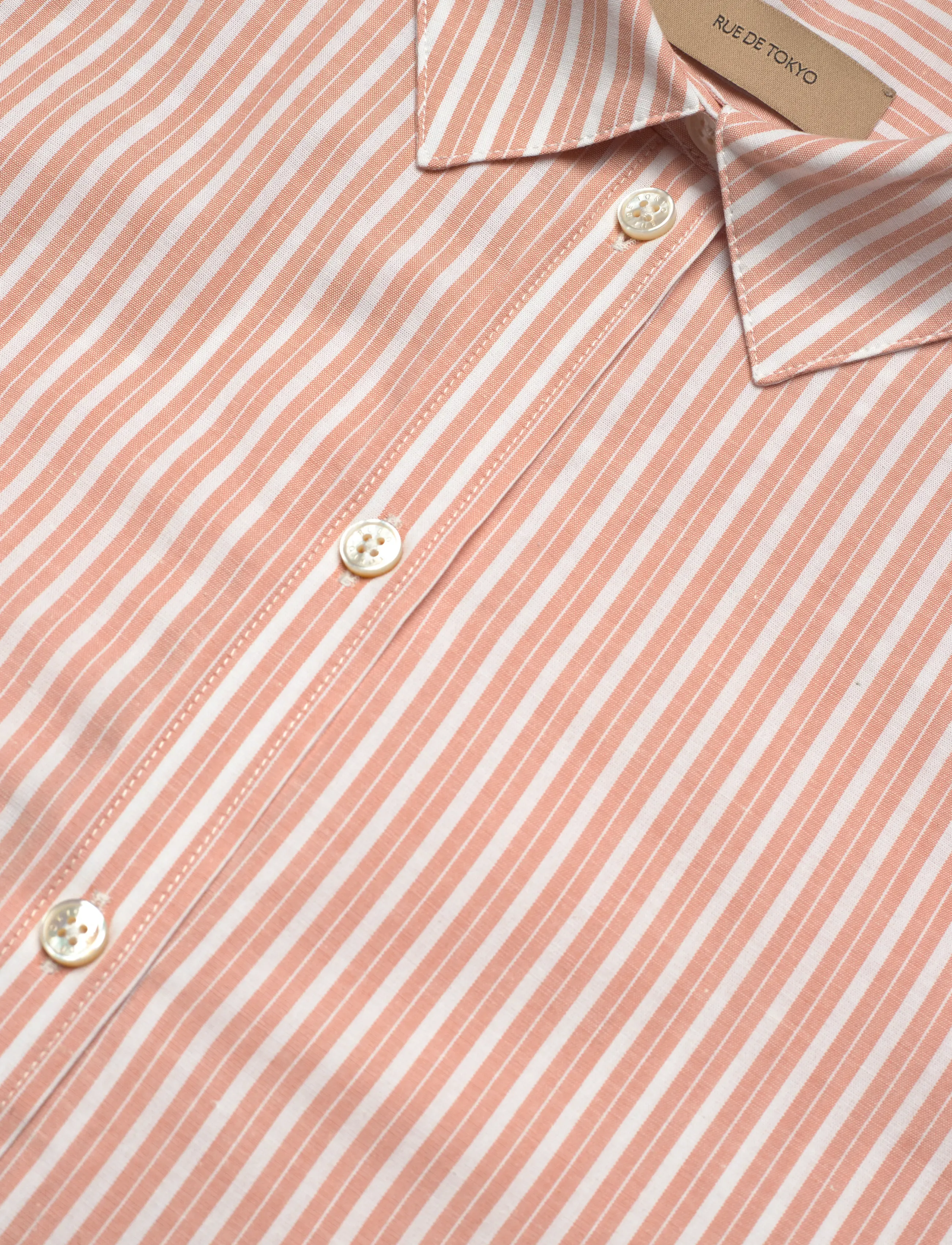 Rue de Tokyo - SYLINA STRIPED SHIRTING - chemises à manches longues - white apricot stripe - 2