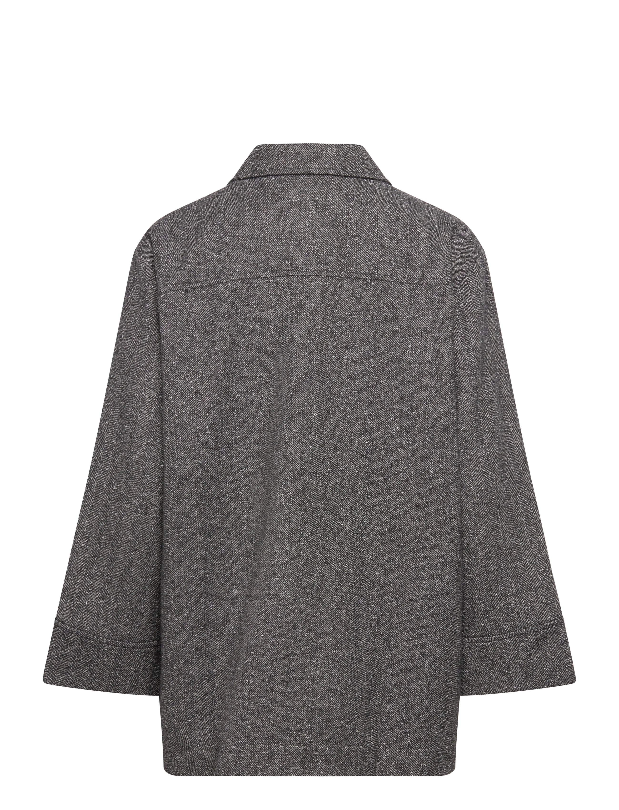 Rue de Tokyo - CAMI HERRINGBONE BOUCLE - marškiniai ilgomis rankovėmis - black/white - 2