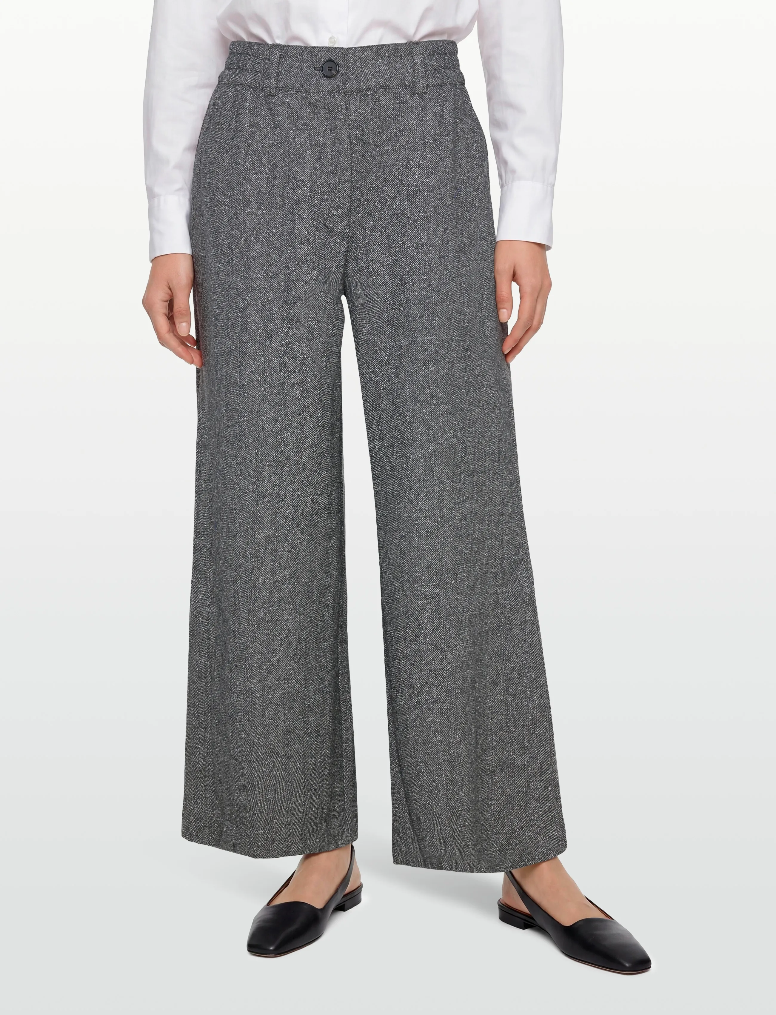 Rue de Tokyo - PEACH HERRINGBONE BOUCLE - festmode zu outlet-preisen - black/white - 3
