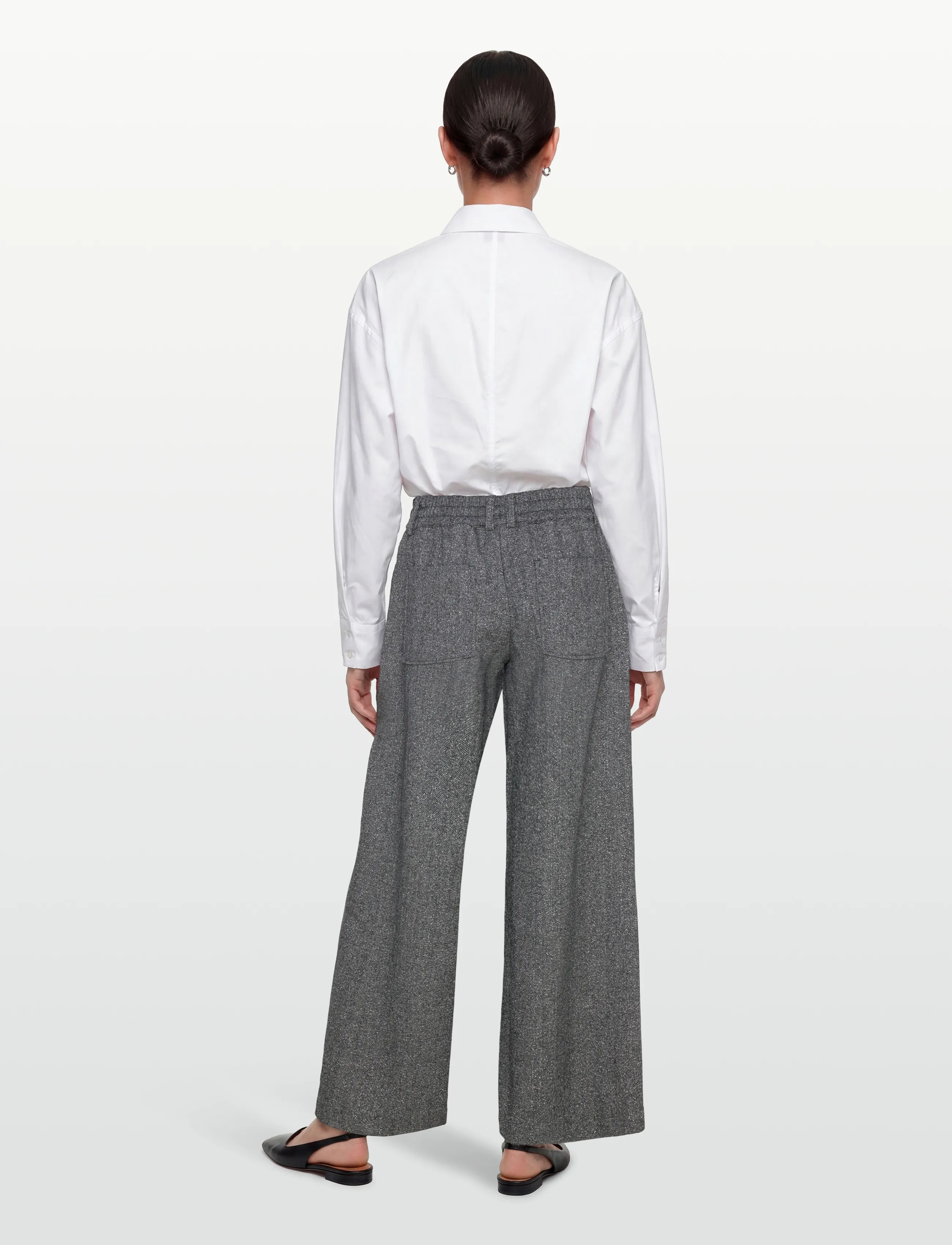 Rue de Tokyo - PEACH HERRINGBONE BOUCLE - festmode zu outlet-preisen - black/white - 4