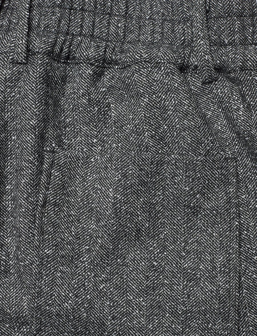 Rue de Tokyo - PEACH HERRINGBONE BOUCLE - habitbukser - black/white - 4