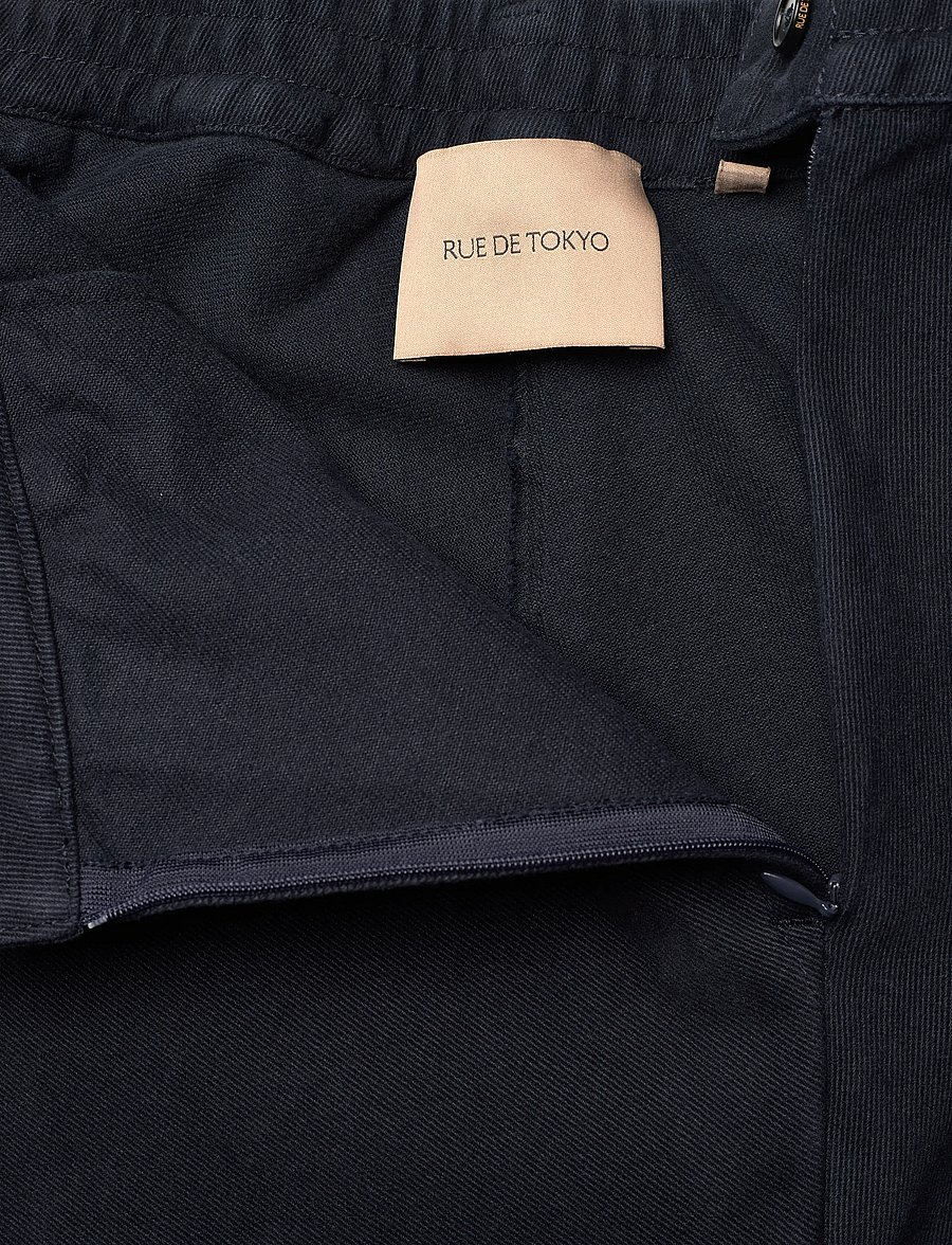 Rue de Tokyo - PRYMA FADED TWILL - midi nederdele - dark navy - 3
