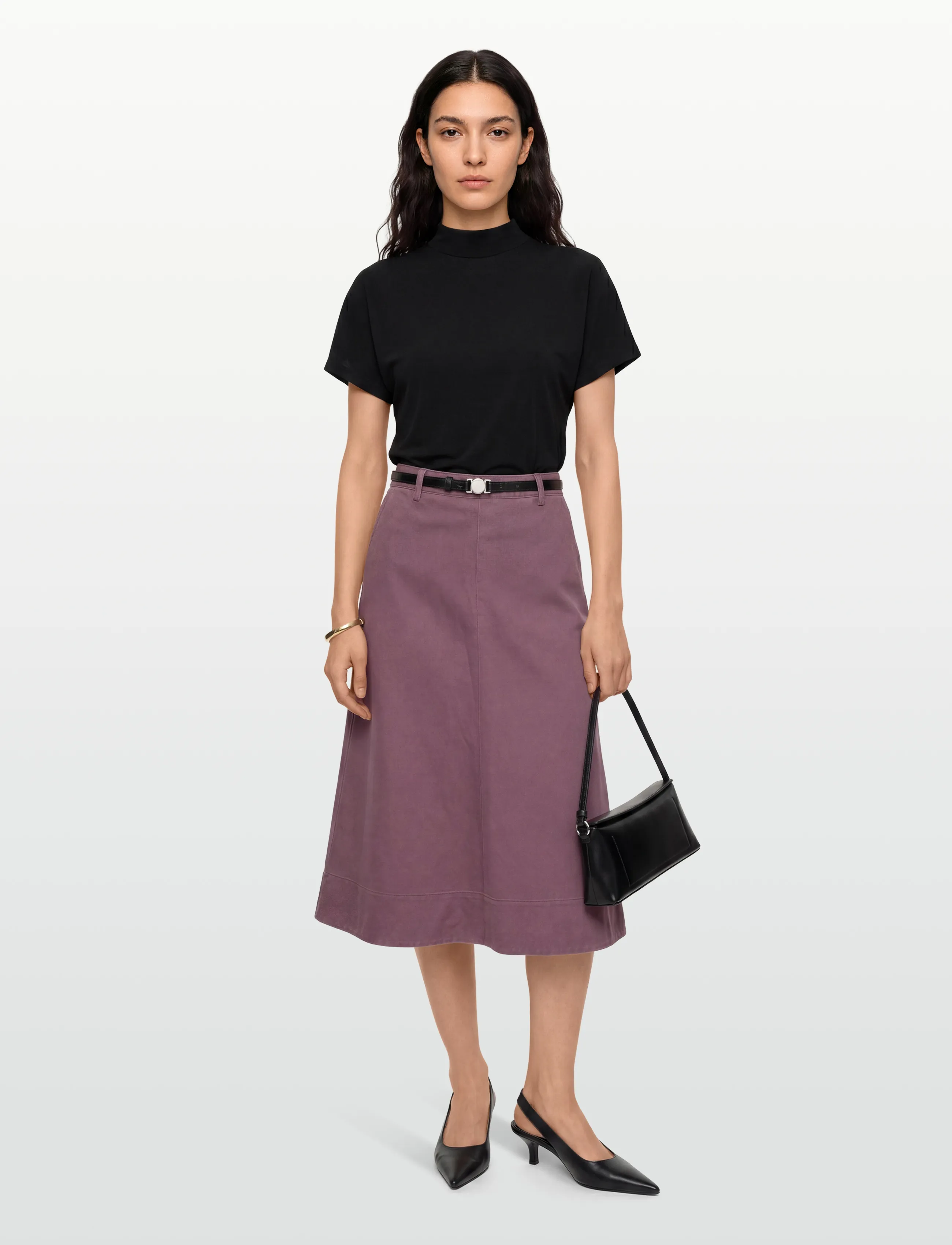 Rue de Tokyo - PRYMA FADED TWILL - midi nederdele - faded mauve - 0