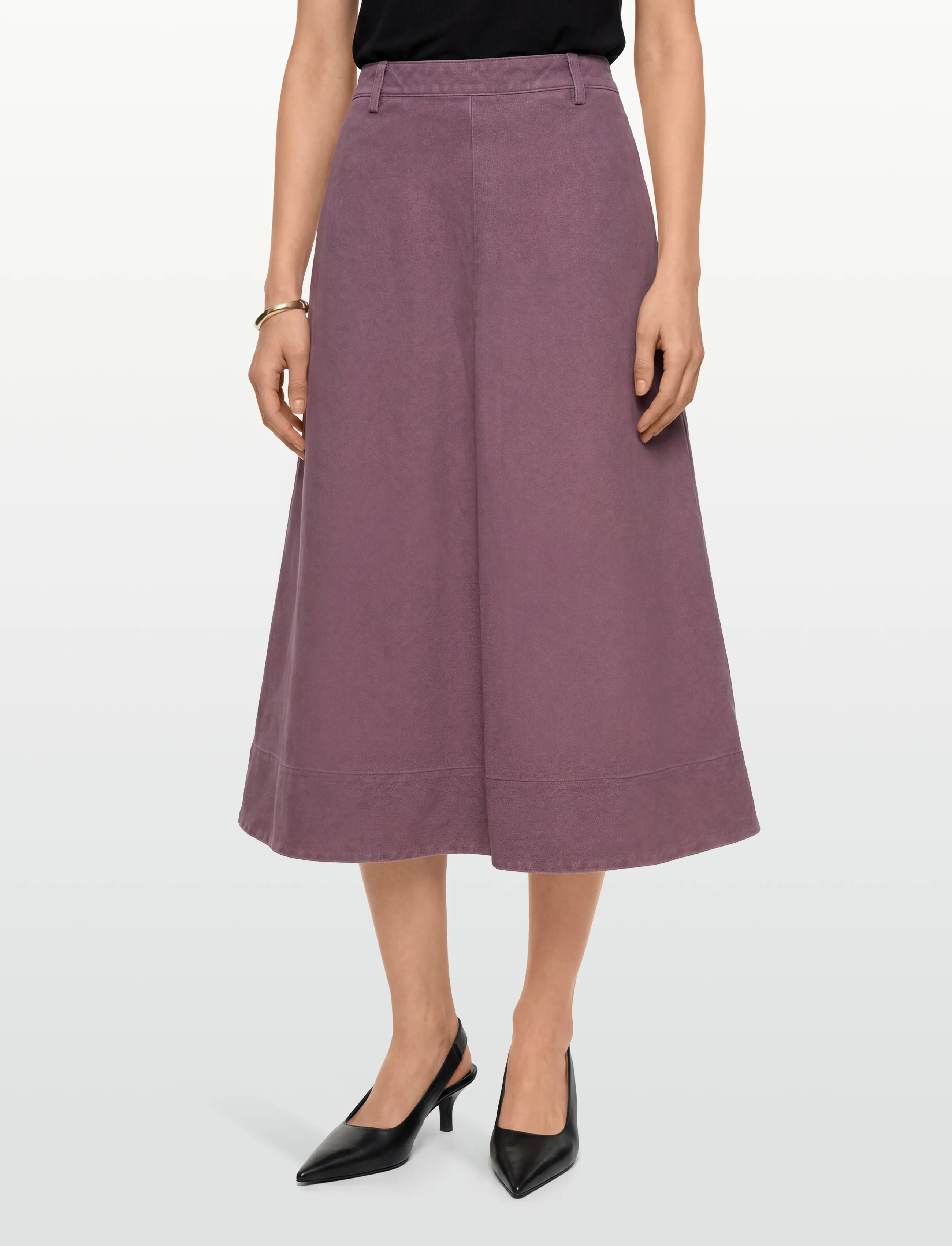 Rue de Tokyo - PRYMA FADED TWILL - midi nederdele - faded mauve - 3