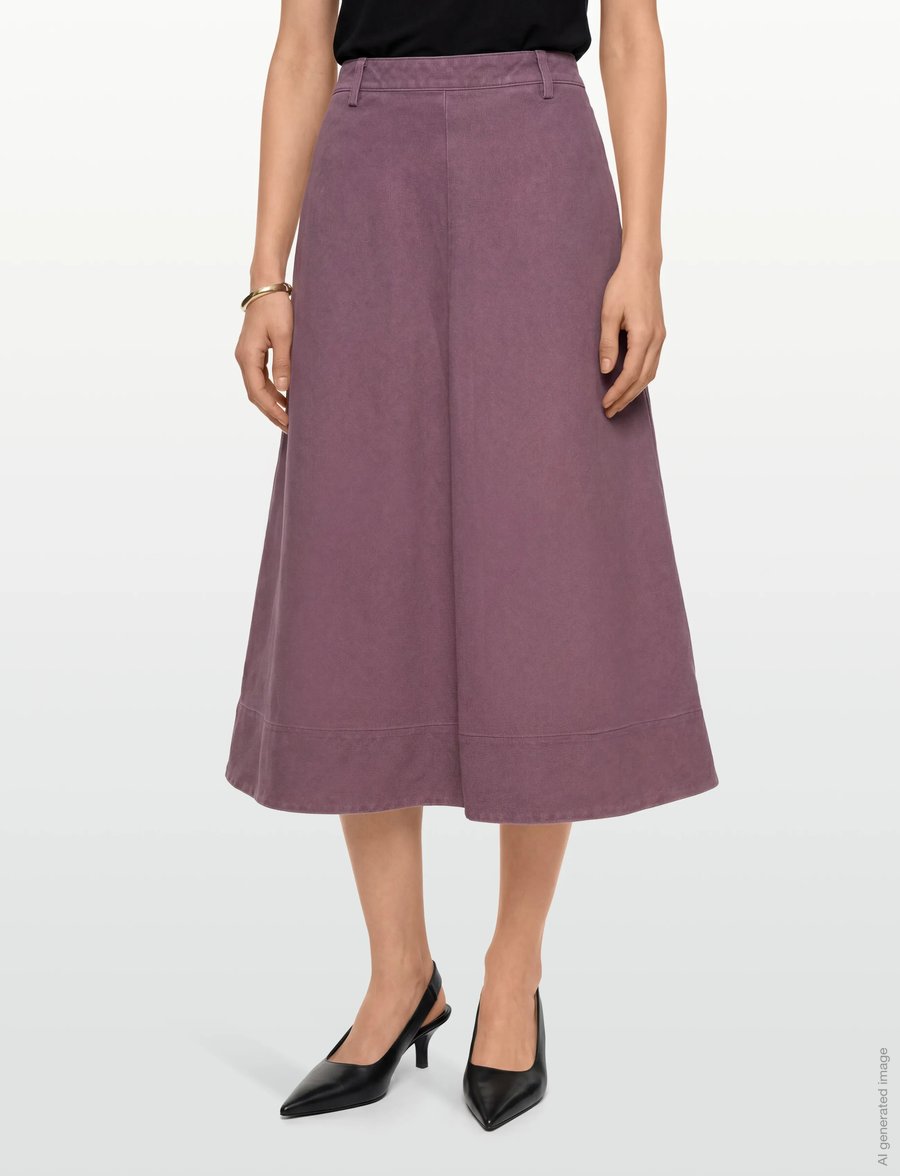 Rue de Tokyo - PRYMA FADED TWILL - midi nederdele - faded mauve - 3
