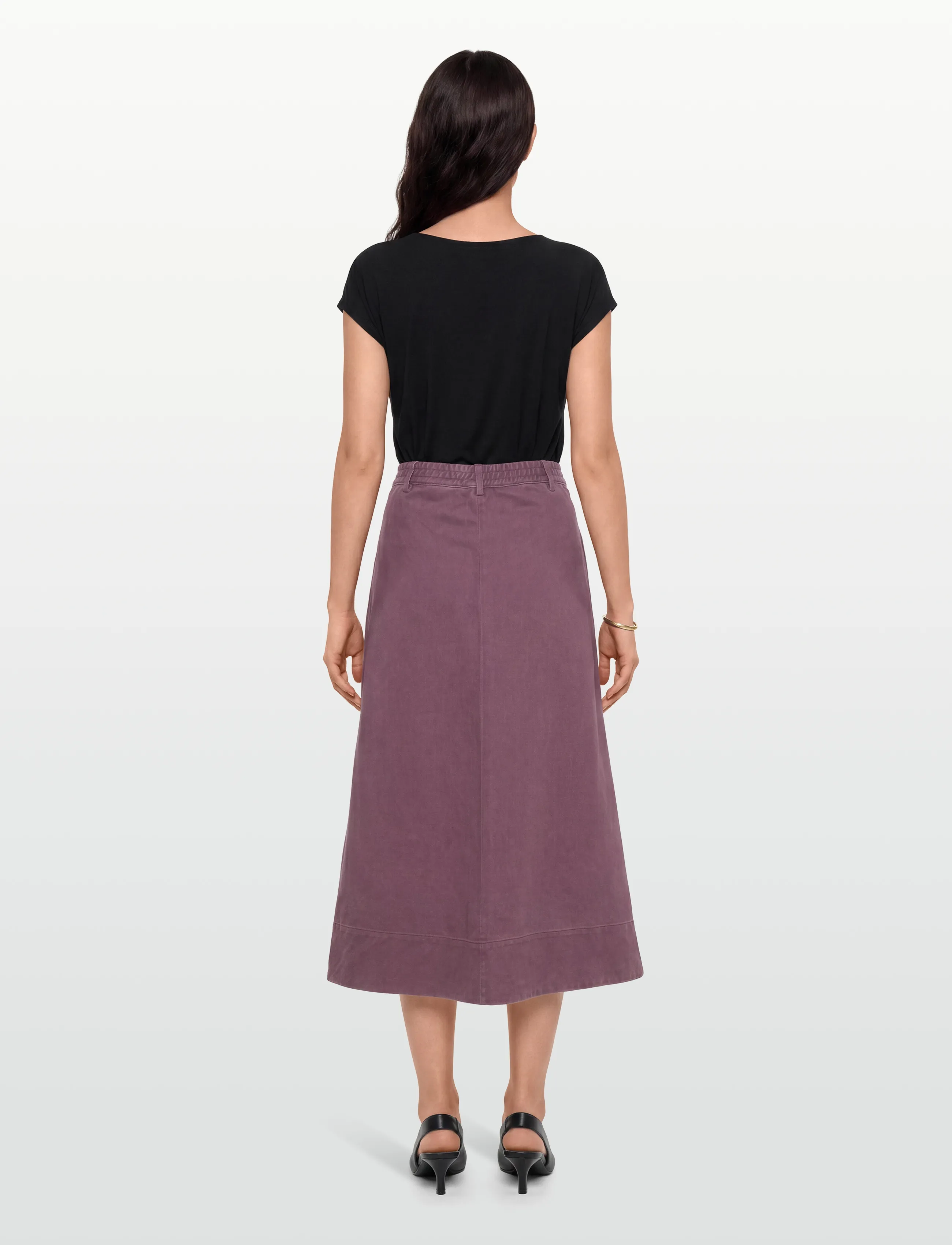 Rue de Tokyo - PRYMA FADED TWILL - midi nederdele - faded mauve - 4