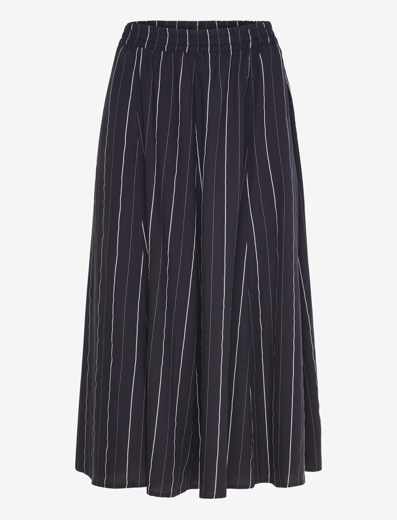 Rue de Tokyo - PILAR STRIPED TENCEL - midi-röcke - dark navy stripe - 0