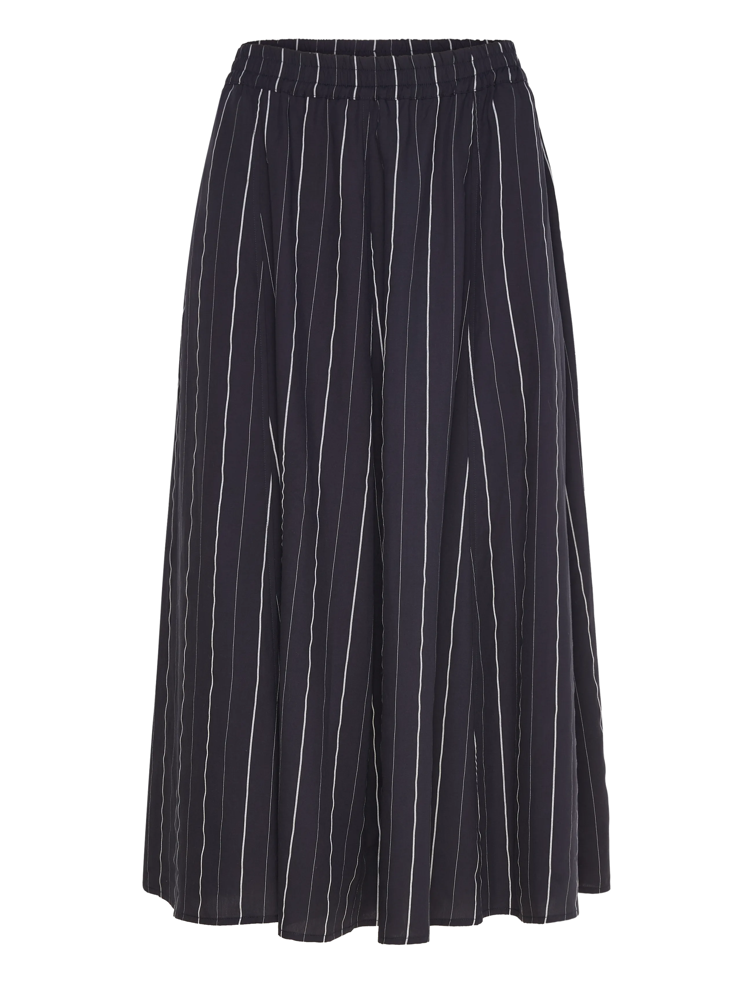 Rue de Tokyo PILAR STRIPED TENCEL - Nederdele - DARK NAVY STRIPE / navy