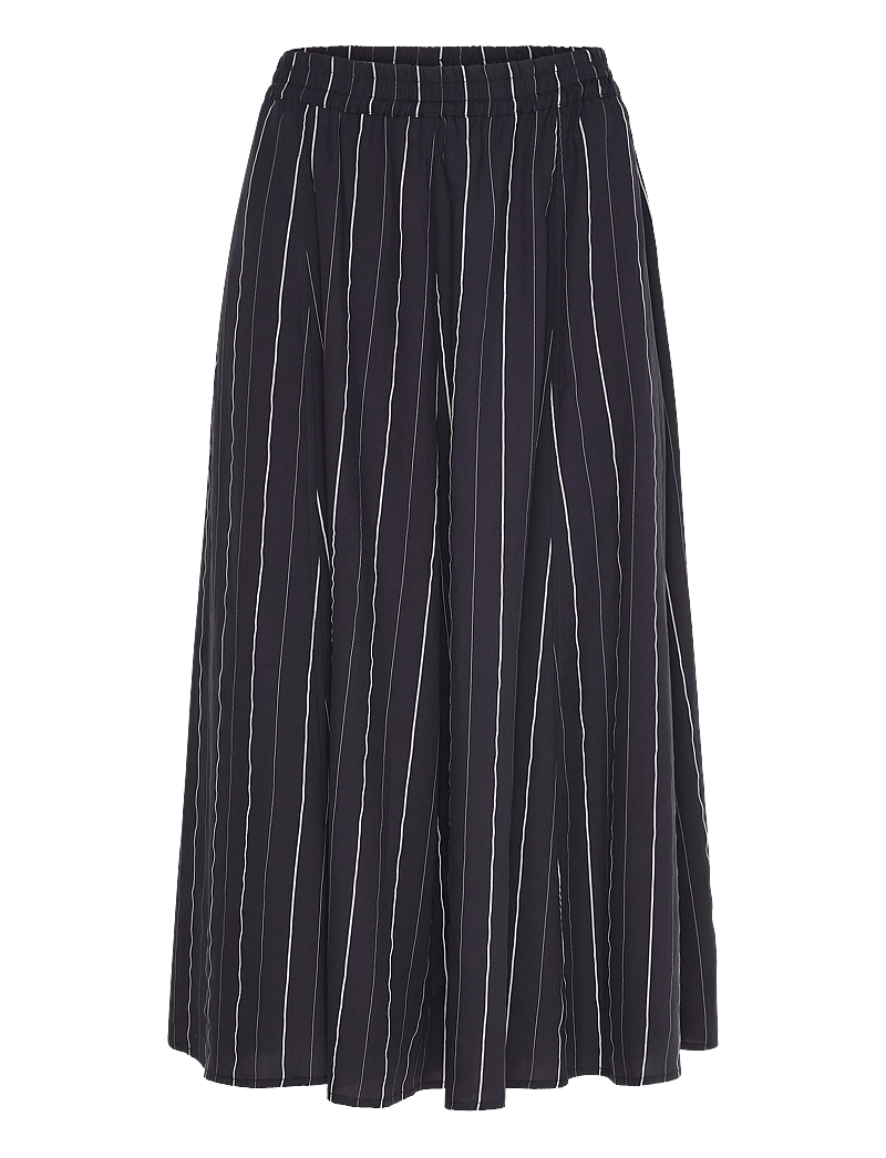 Rue de Tokyo - PILAR STRIPED TENCEL - midi-röcke - dark navy stripe - 0