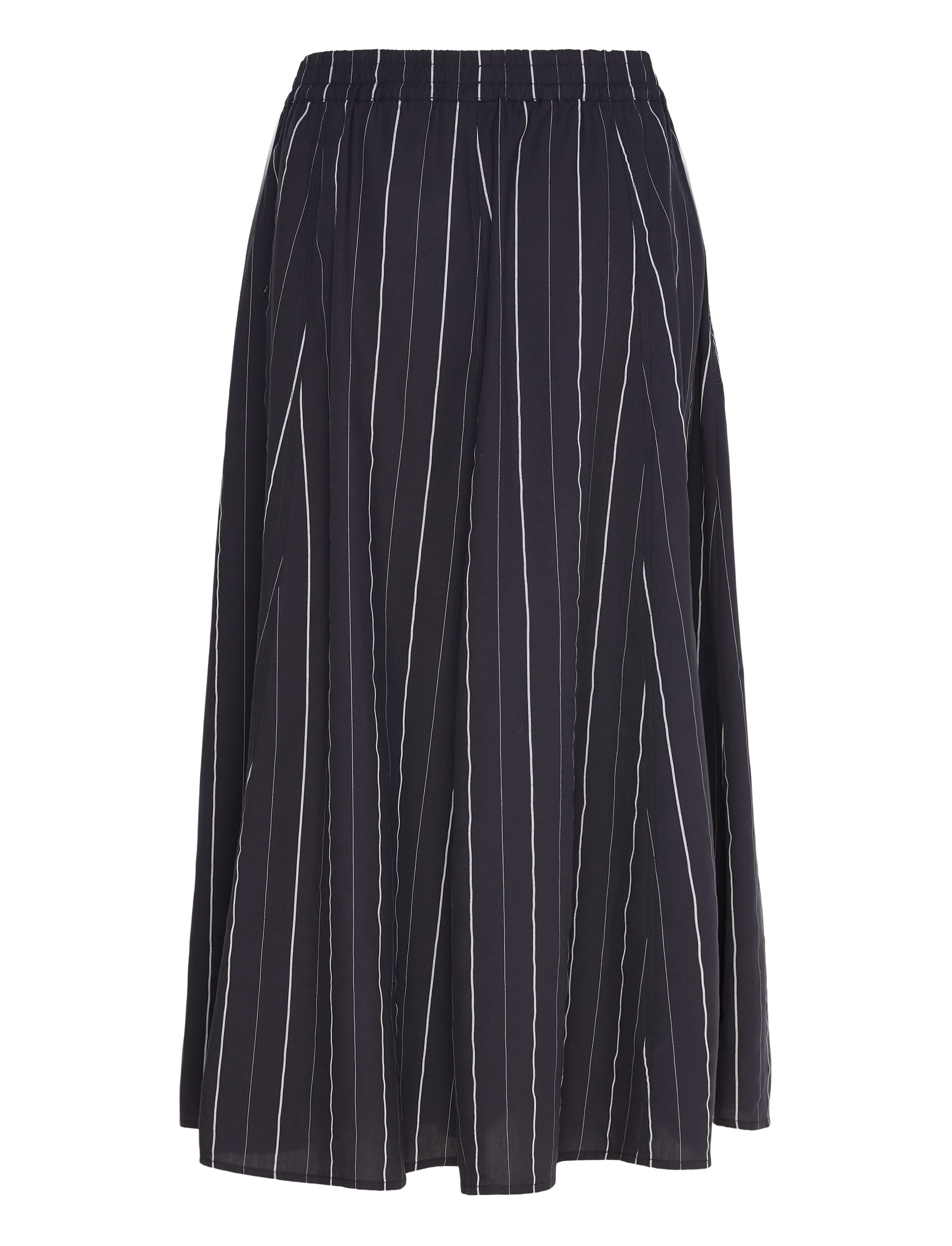 Rue de Tokyo - PILAR STRIPED TENCEL - midiseelikud - dark navy stripe - 1