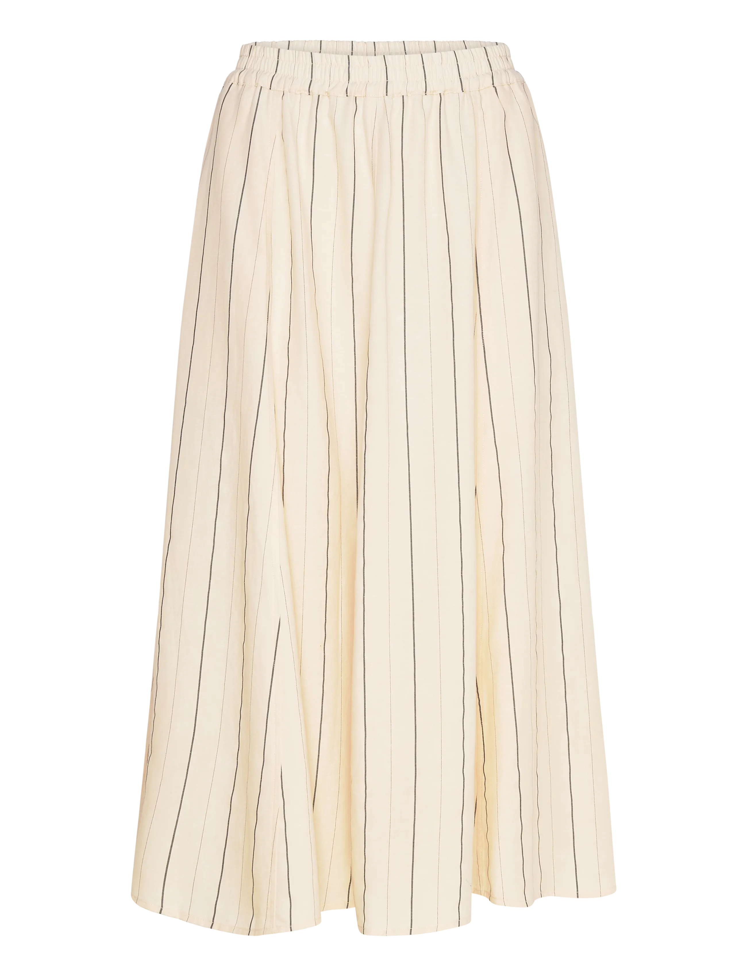 Rue de Tokyo PILAR STRIPED TENCEL - Mode trends - ECRU BLACK STRIPE / cream