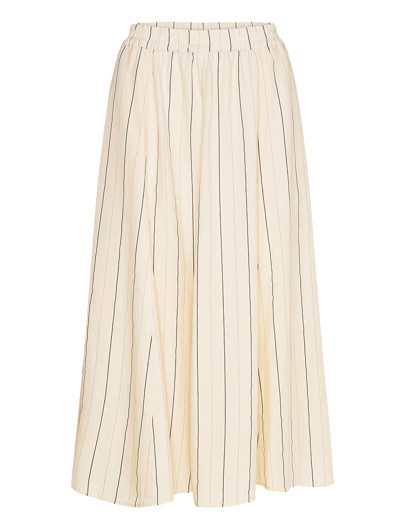 Rue de Tokyo - PILAR STRIPED TENCEL - maxi nederdele - ecru black stripe - 0