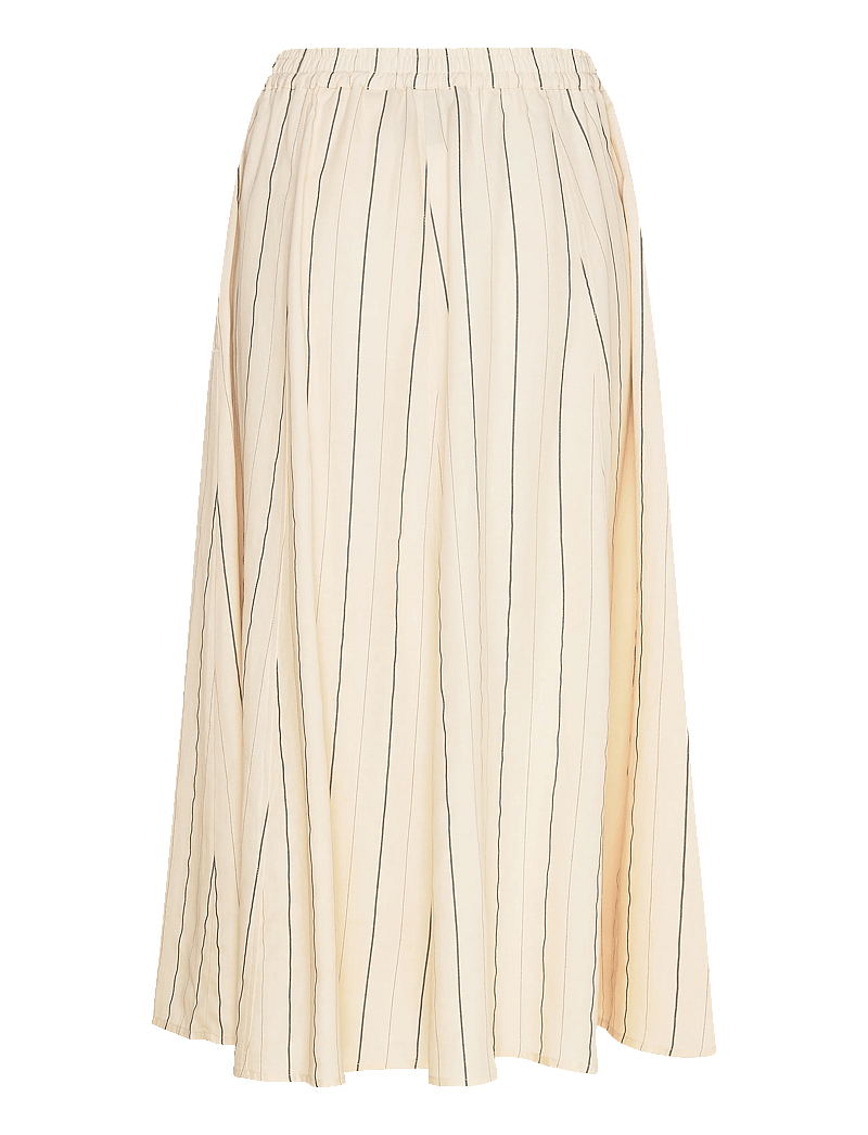 Rue de Tokyo - PILAR STRIPED TENCEL - maxi nederdele - ecru black stripe - 1