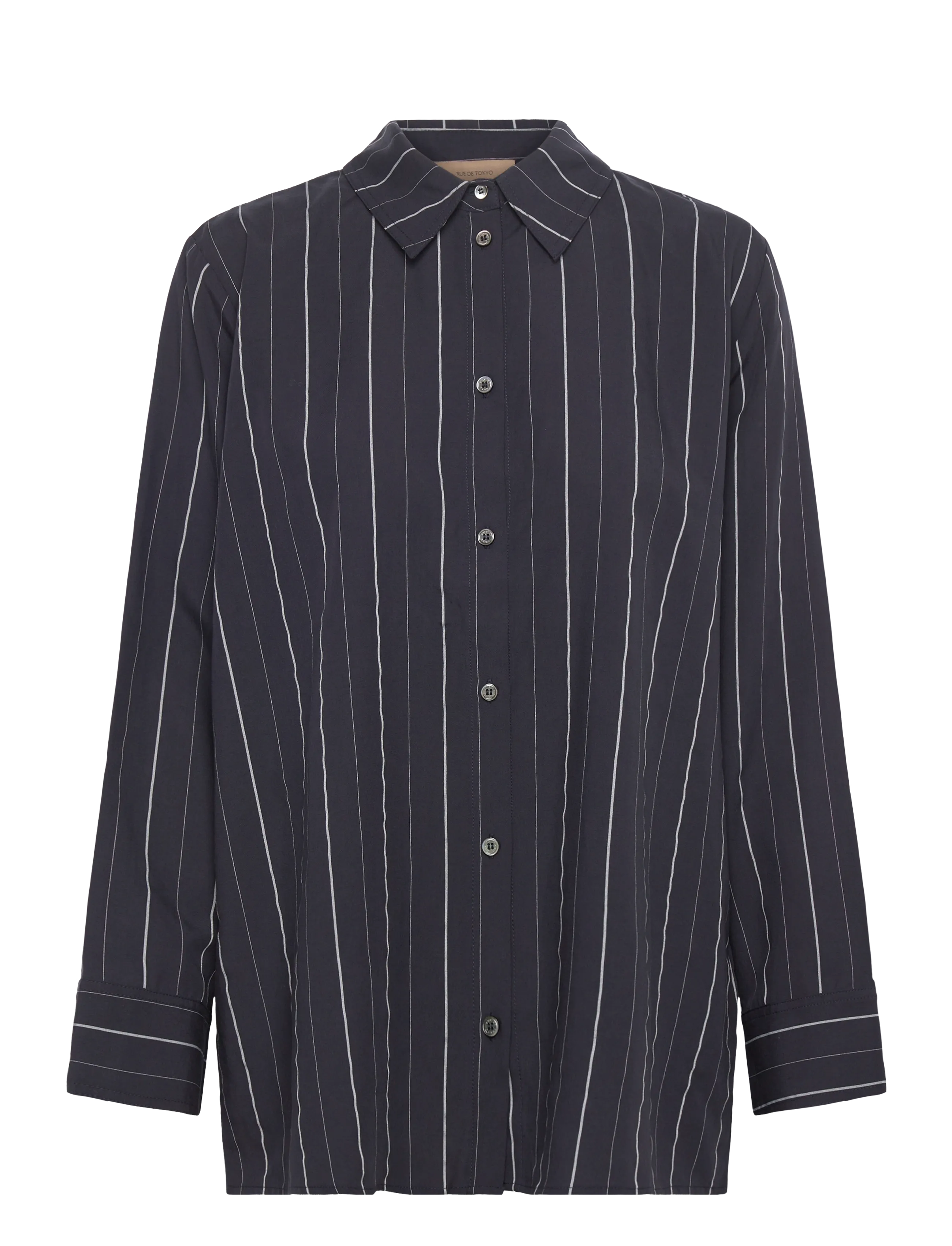 RUE DE TOKYO Seira Gestreift Tencel Navy - M - Damen