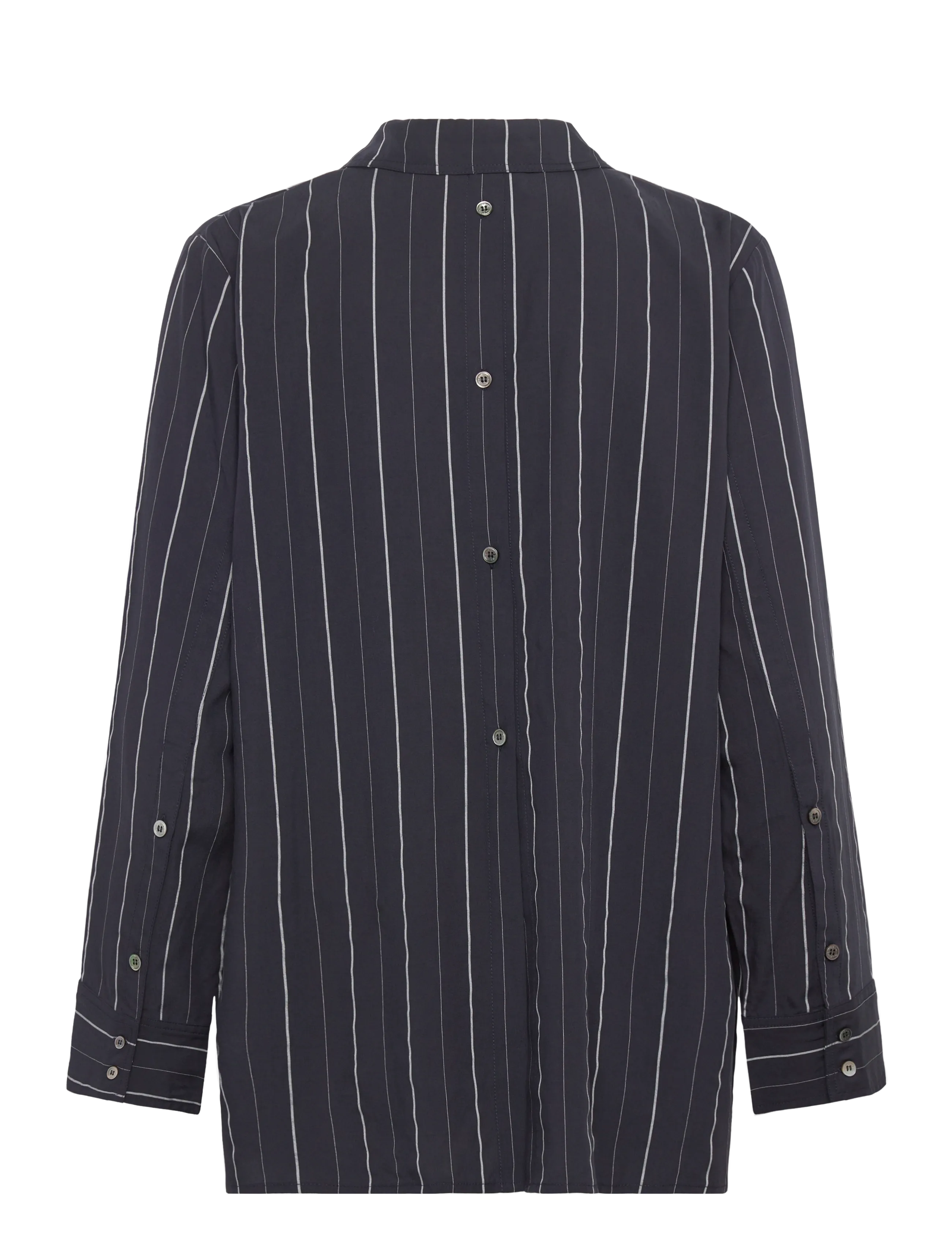 Rue de Tokyo - SEIRA STRIPED TENCEL - chemises en jeans - dark navy stripe - 1