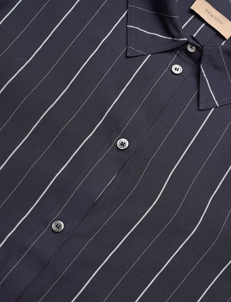 Rue de Tokyo - SEIRA STRIPED TENCEL - jeanshemden - dark navy stripe - 2