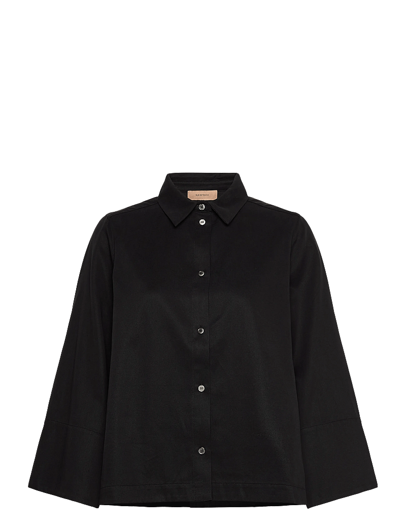 Rue de Tokyo - SHIKA SANDWASHED CT TENCEL - langærmede skjorter - black - 0