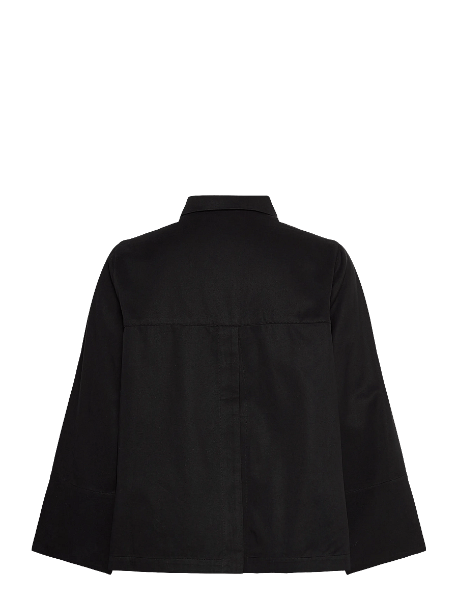 Rue de Tokyo - SHIKA SANDWASHED CT TENCEL - långärmade skjortor - black - 1