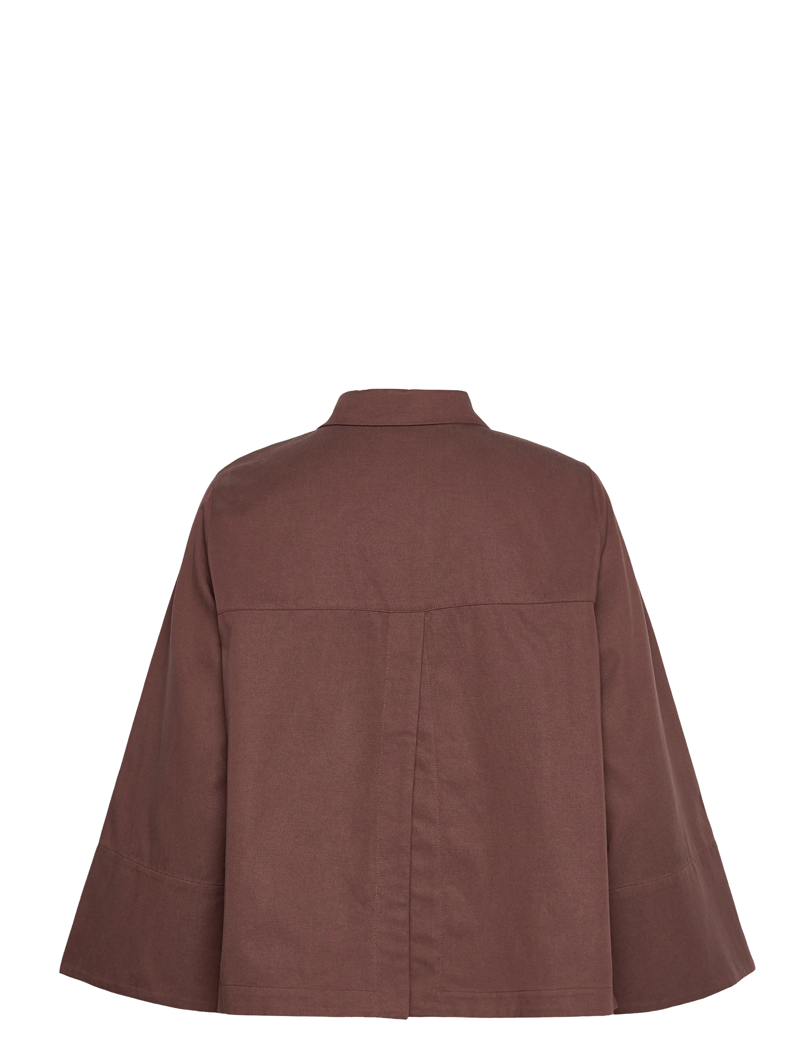 Rue de Tokyo - SHIKA SANDWASHED CT TENCEL - pikkade varrukatega särgid - faded maroon - 1