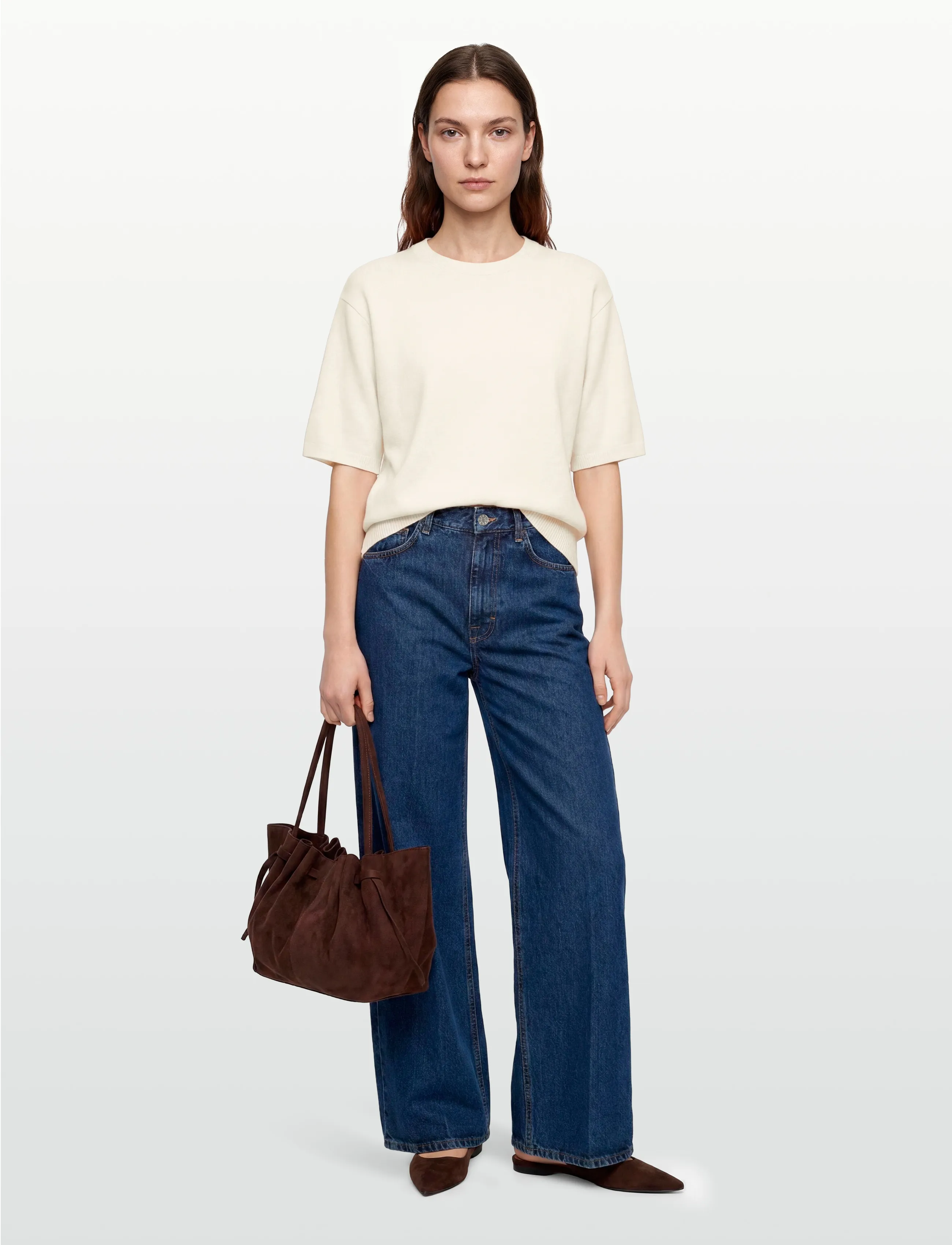 Rue de Tokyo KARA MERINO - T-shirts - CREAM / cream