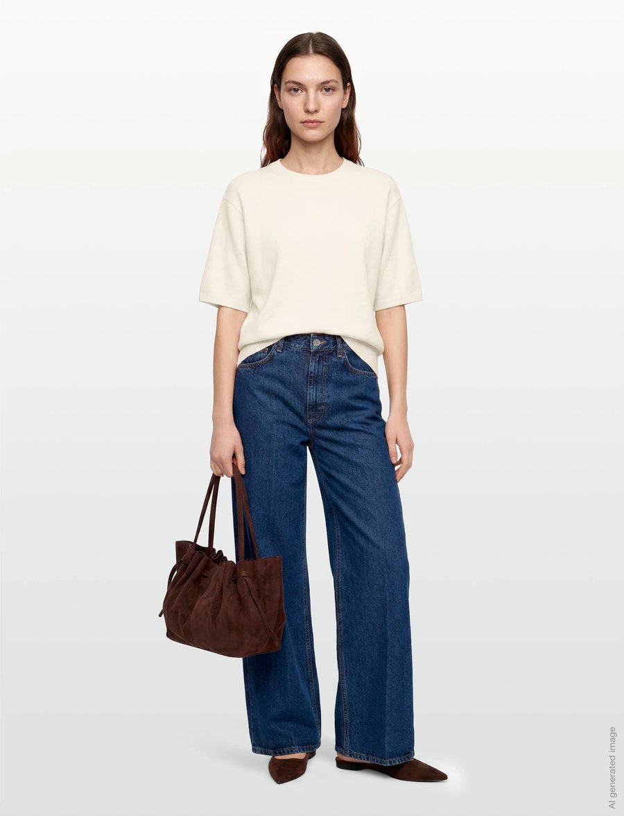 Rue de Tokyo - KARA MERINO - t-shirts - cream - 0