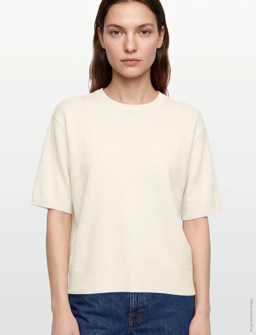 Rue de Tokyo - KARA MERINO - t-shirts - cream - 3