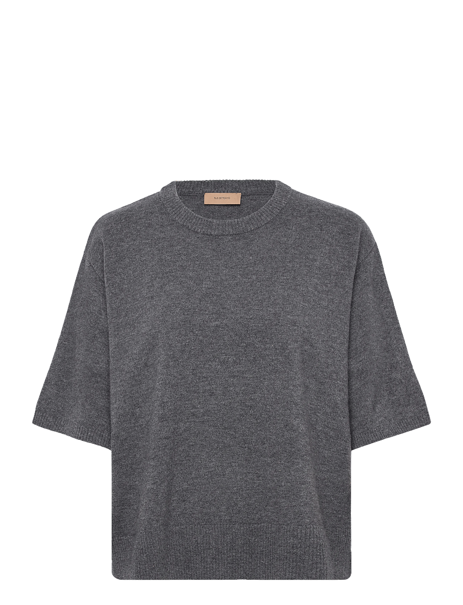 Rue de Tokyo - KARA MERINO - t-shirts & tops - grey melange - 0