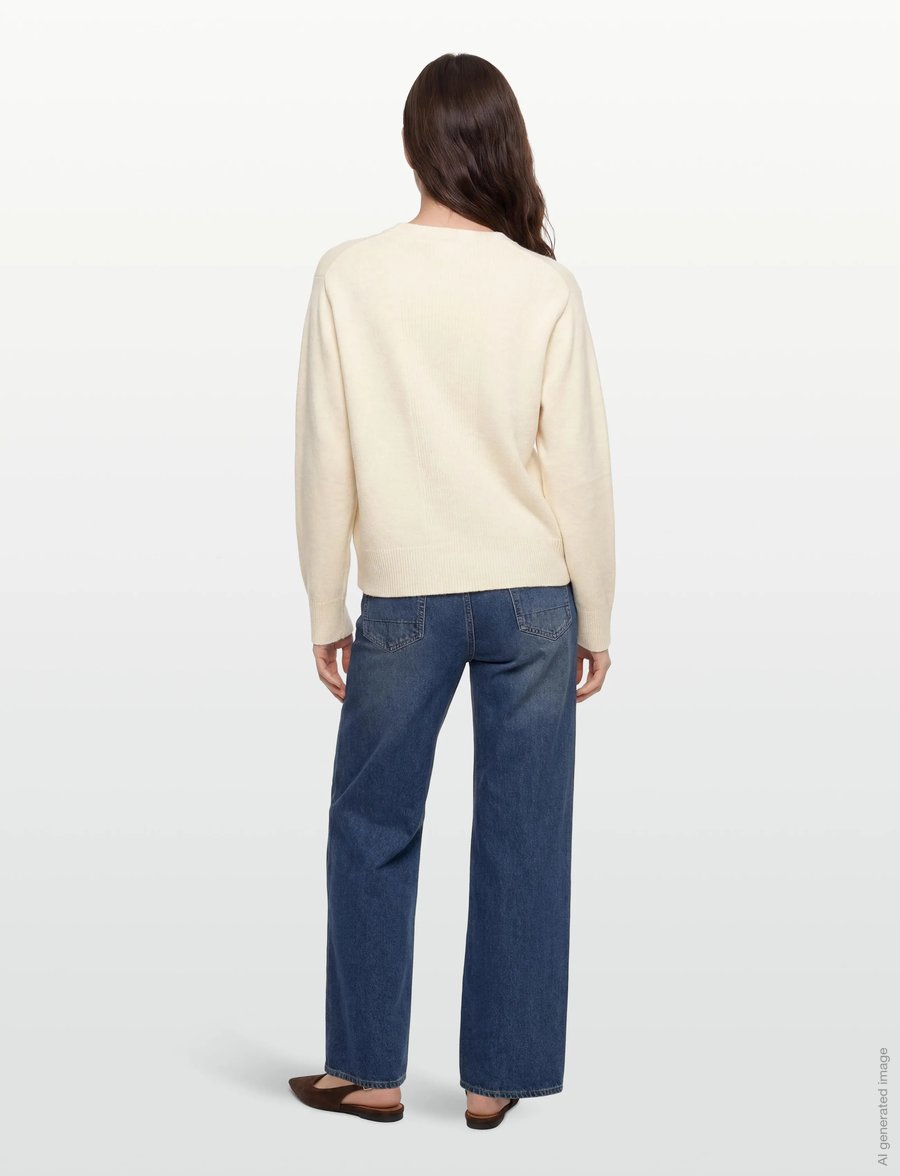 Rue de Tokyo - KARRIE MERINO - neulepuserot - cream - 4